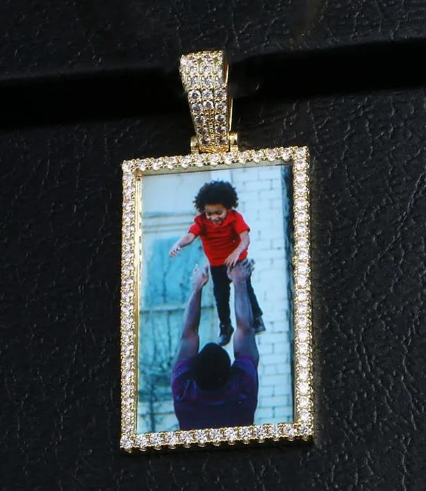 18K Gold Plated Picture Necklace-Personalized Photo Medallions Necklace For Men