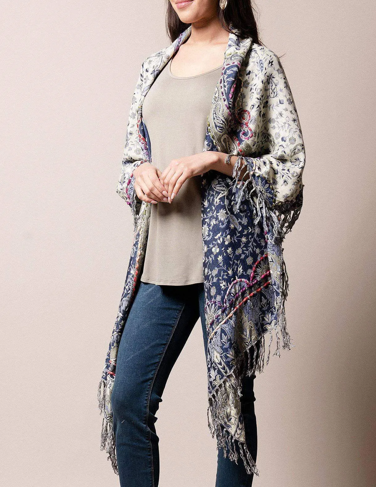 3-in-1 Jaipur Wrap - Blue Sage