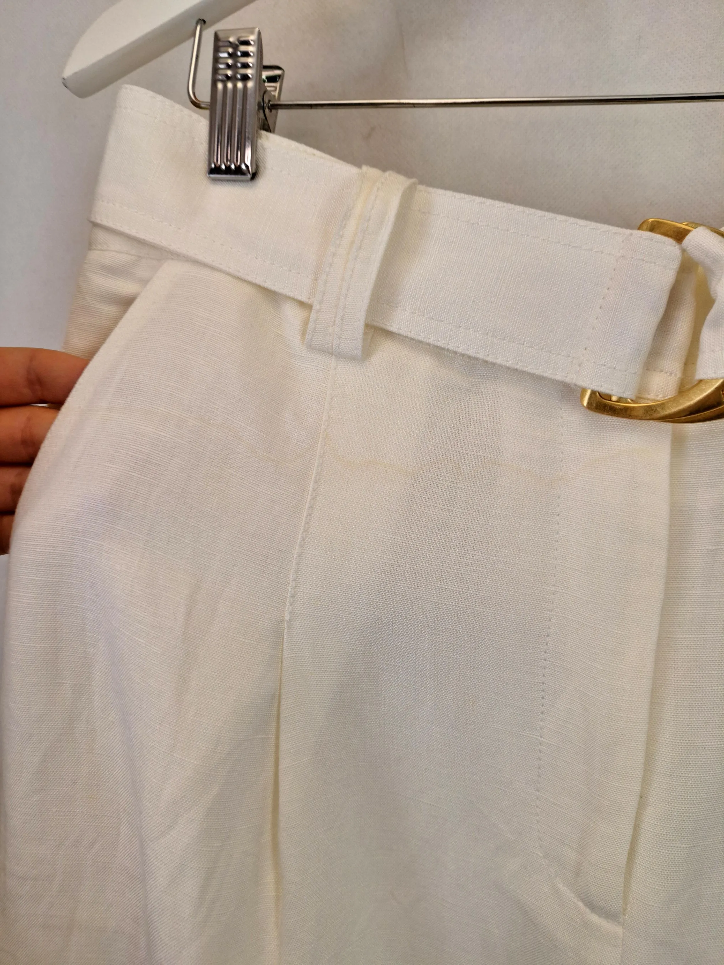 Aje Classic Linen Logo Pants Size 14