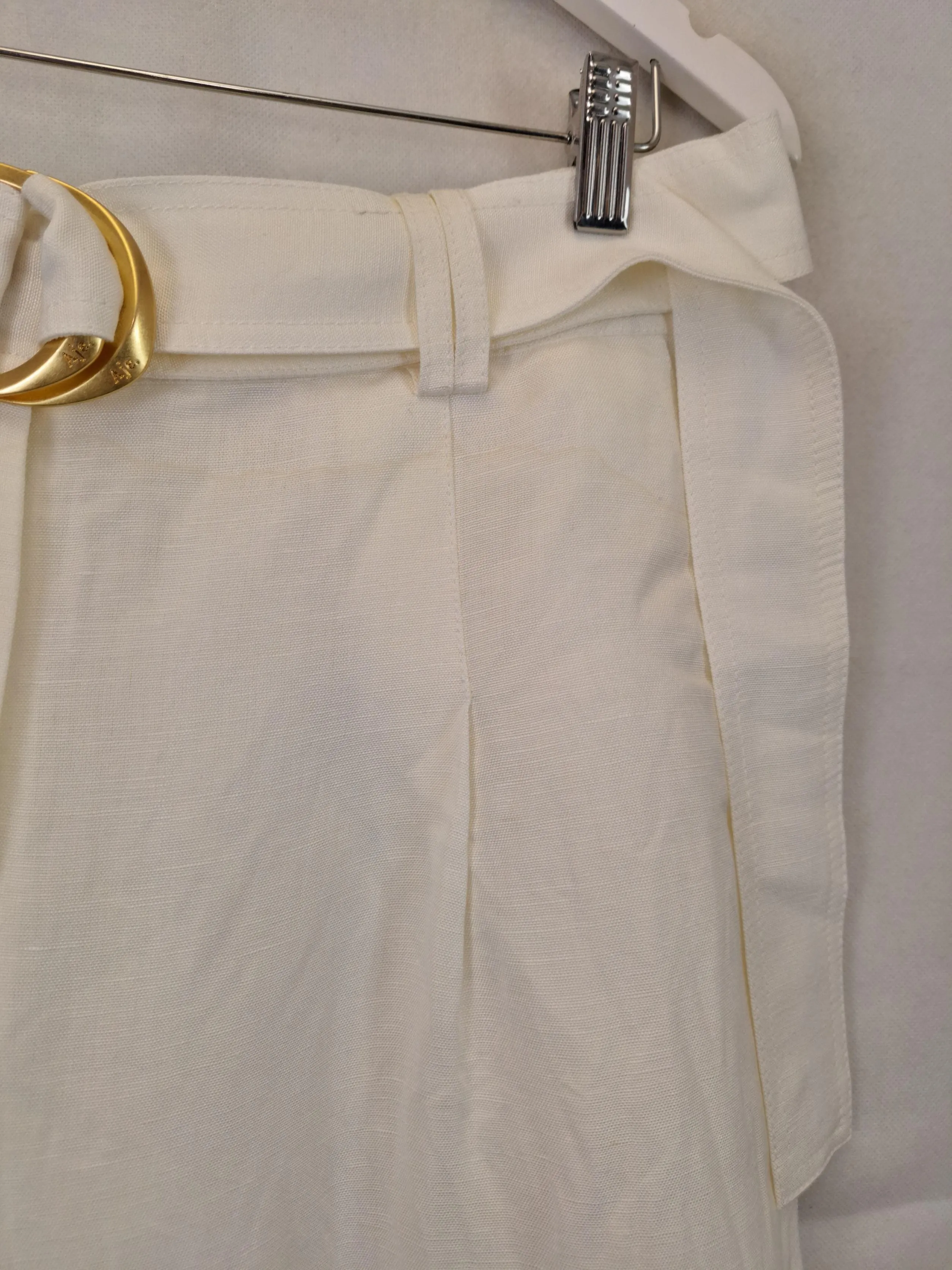 Aje Classic Linen Logo Pants Size 14