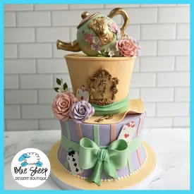 Alice's Tea Party - Bridal Shower Cake