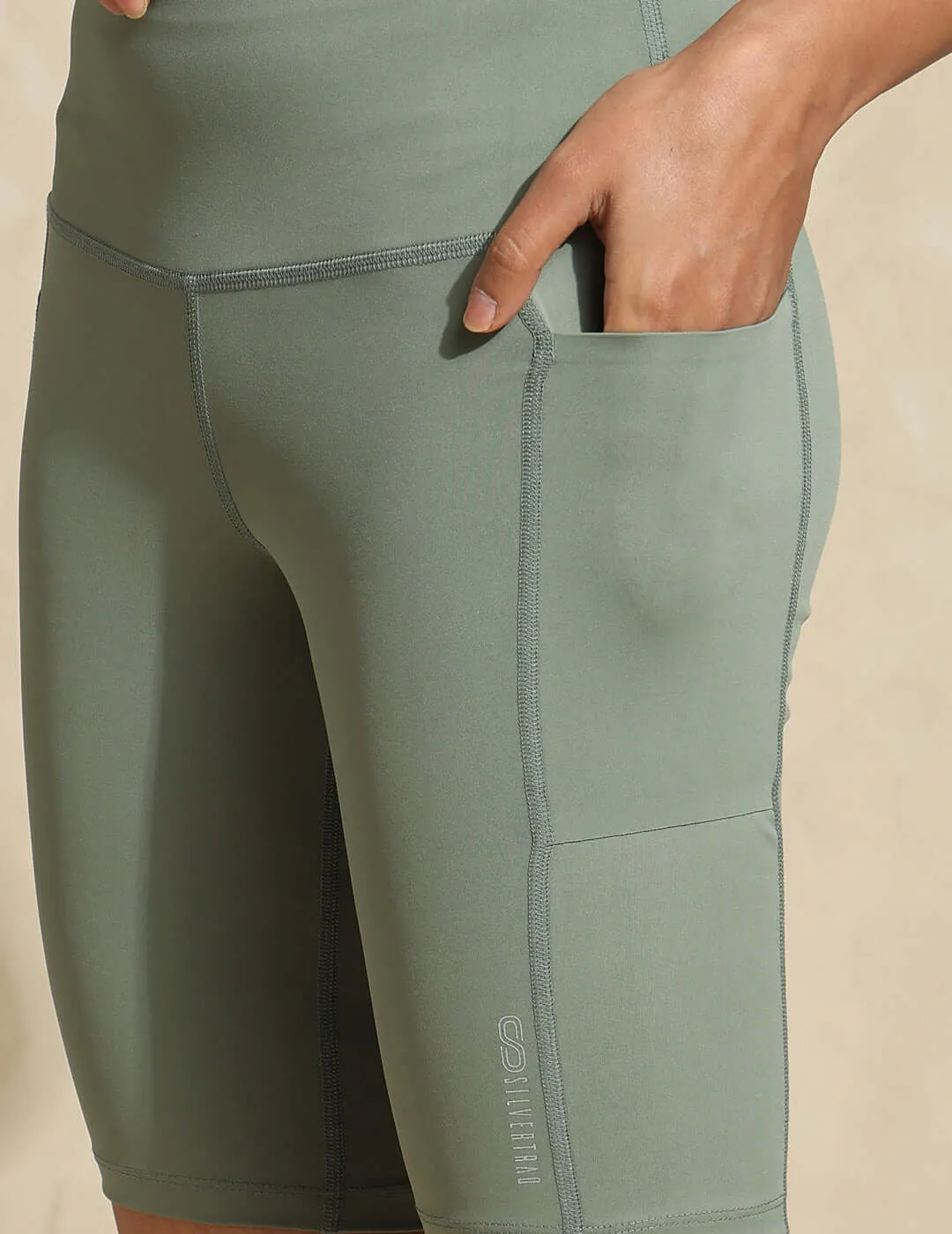 Aura Cycling Shorts Light Sage