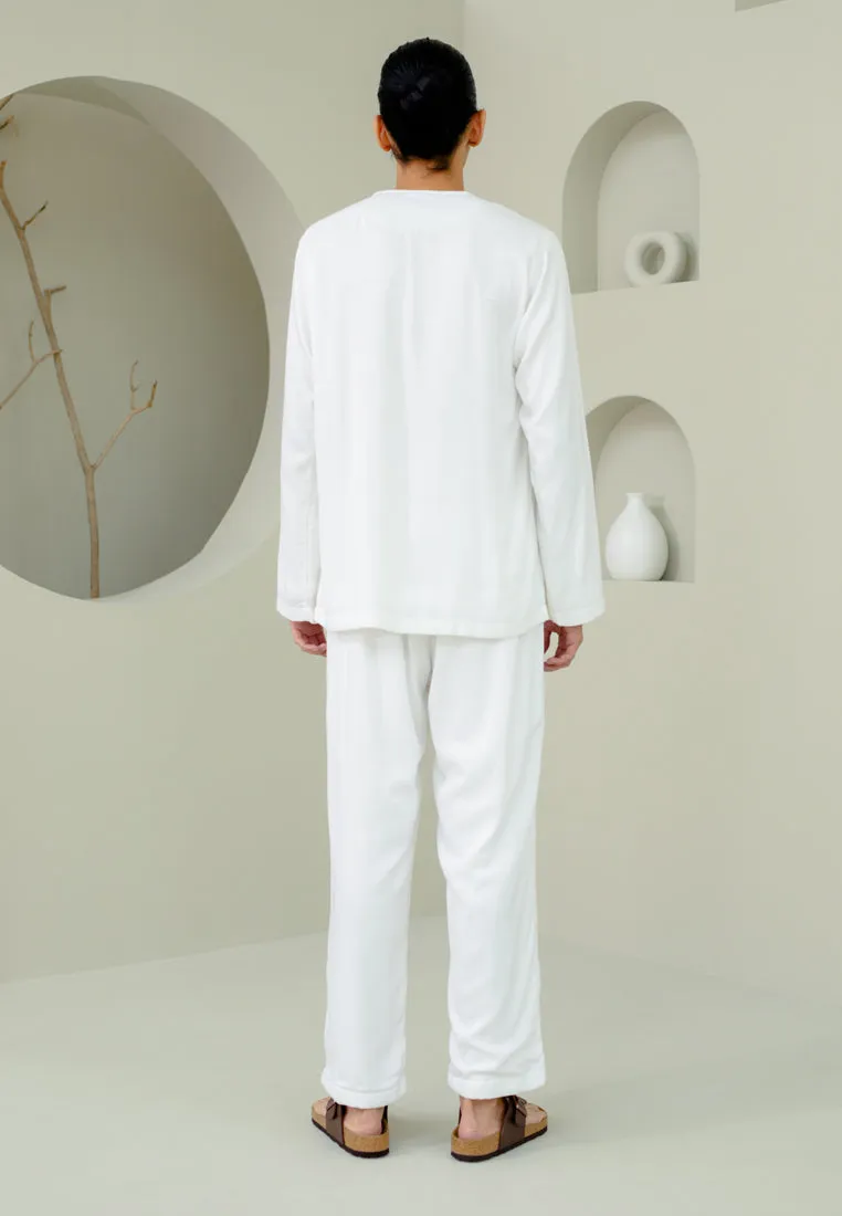 Baju Melayu Embun Men (White)