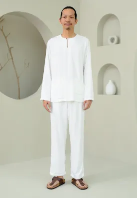 Baju Melayu Embun Men (White)