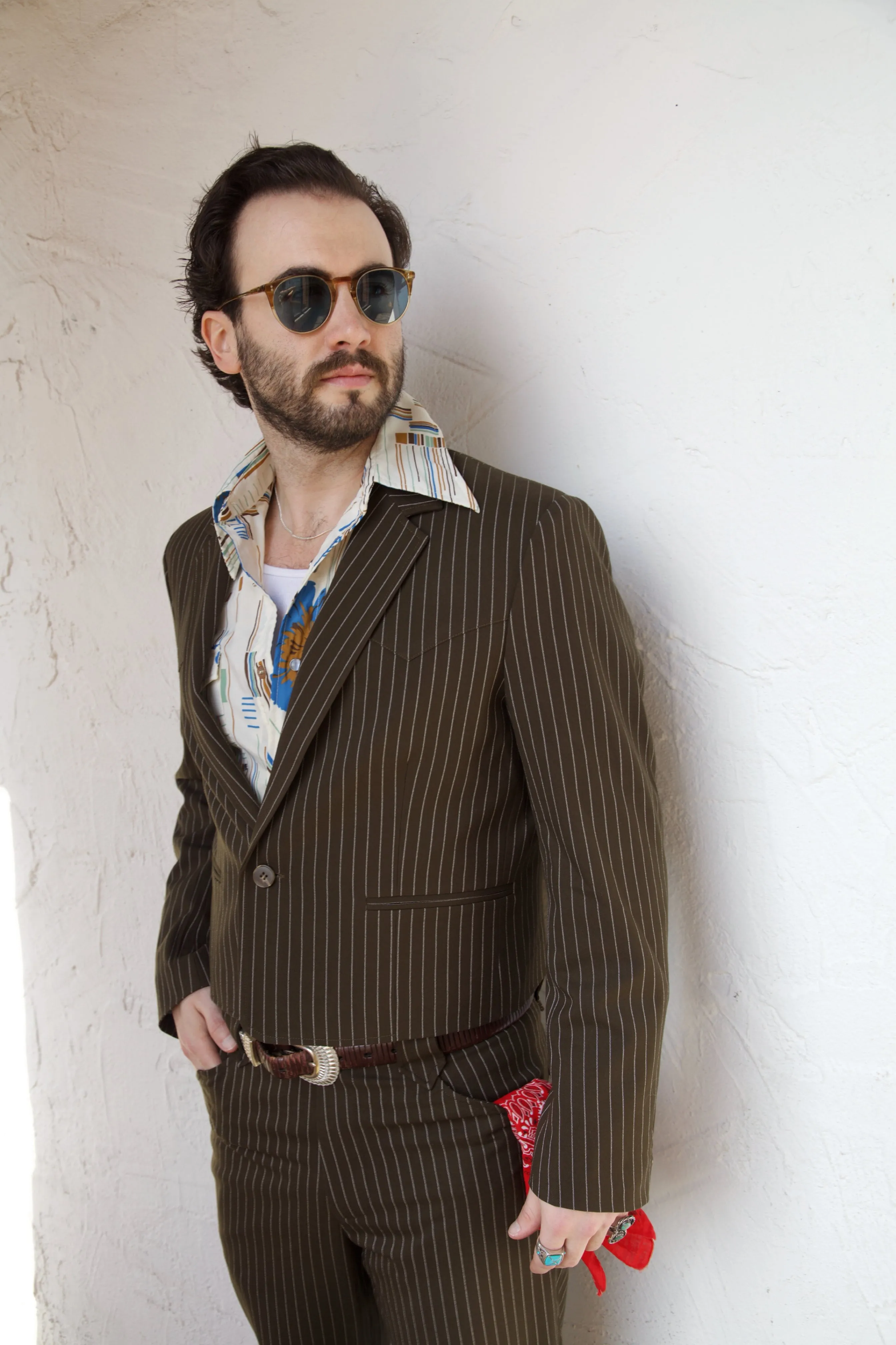 Bakersfield Jacket Brown Pin Stripe