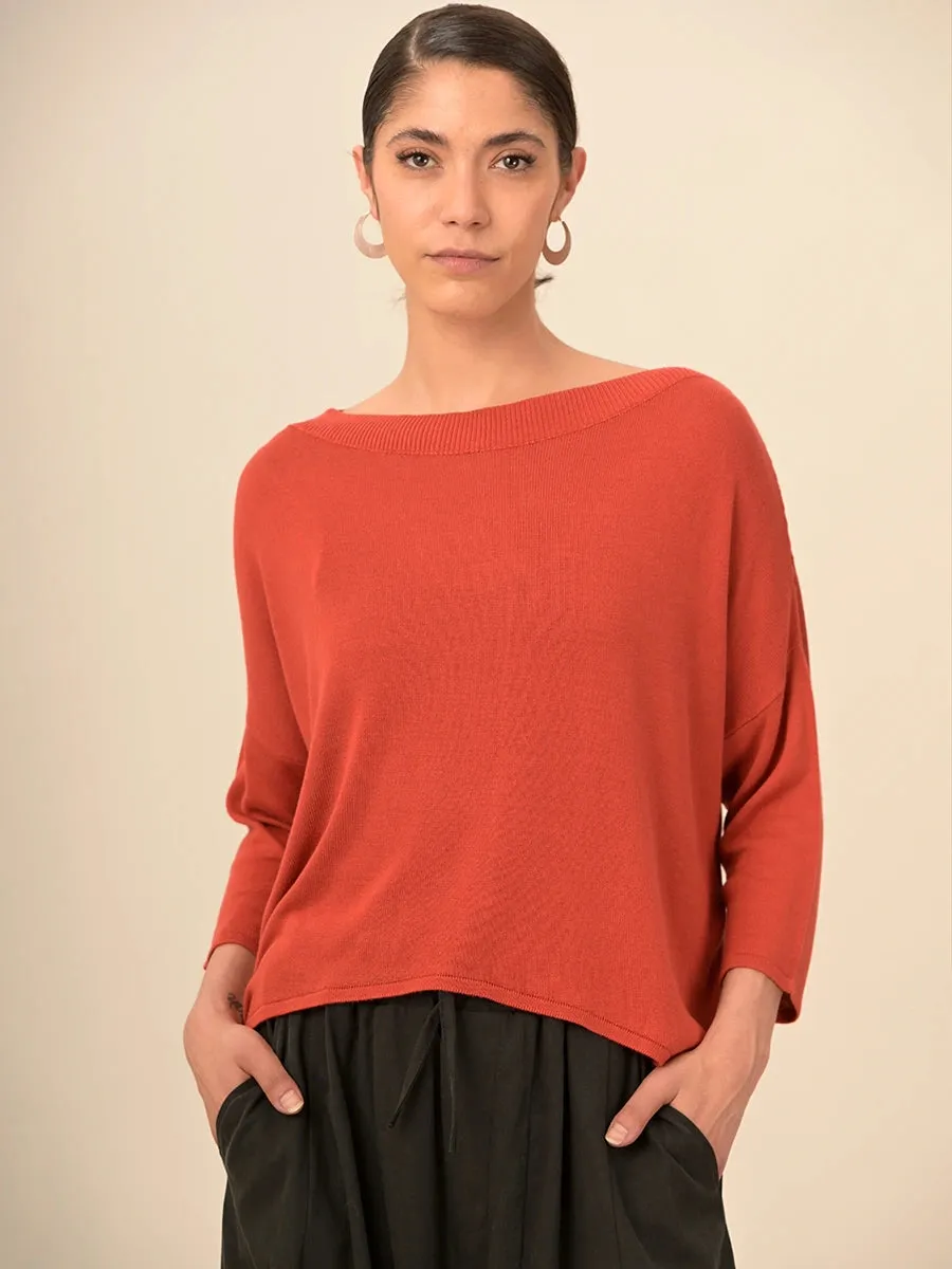 Bamboo Boat Neck Sweater