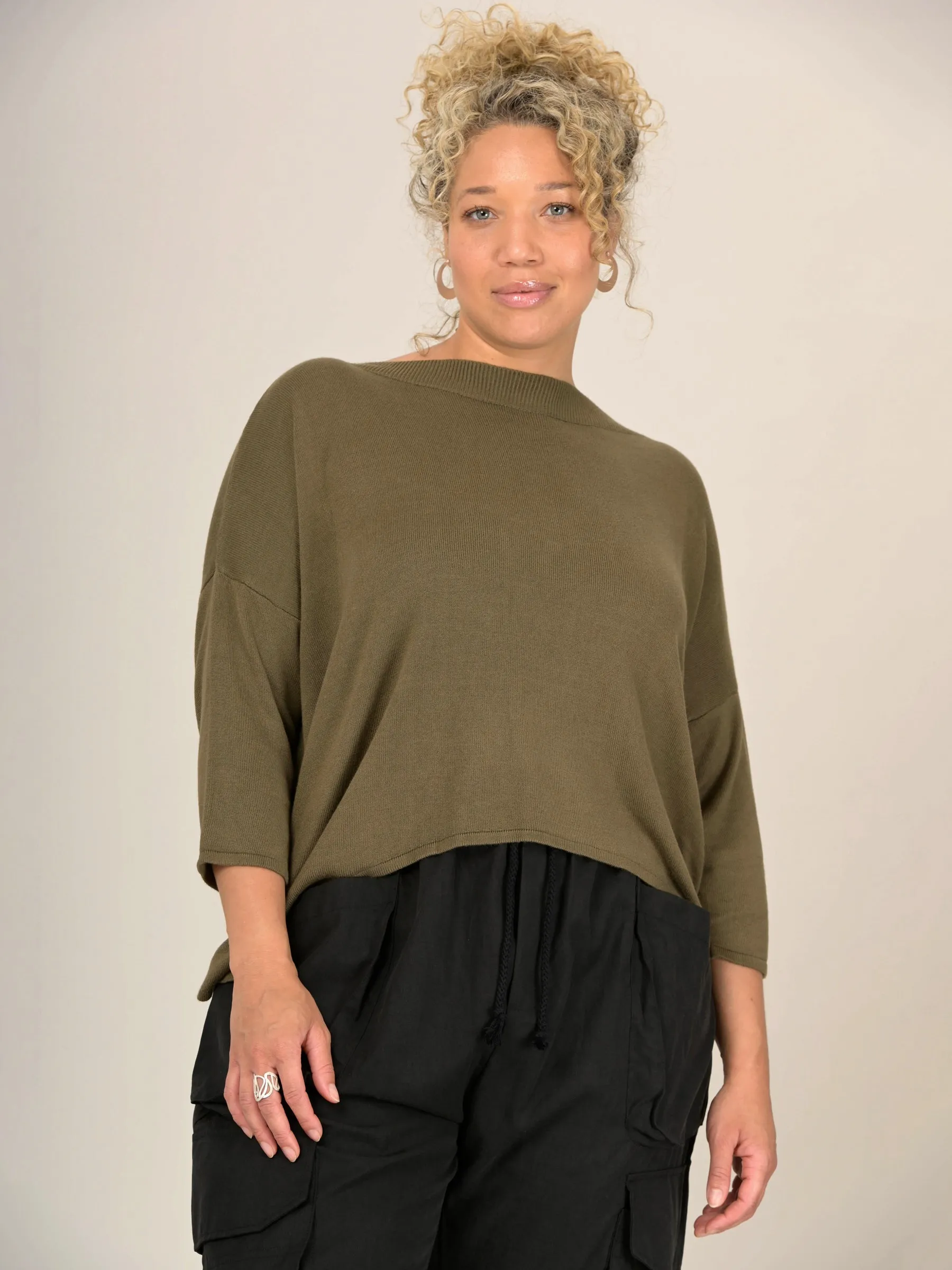 Bamboo Boat Neck Sweater