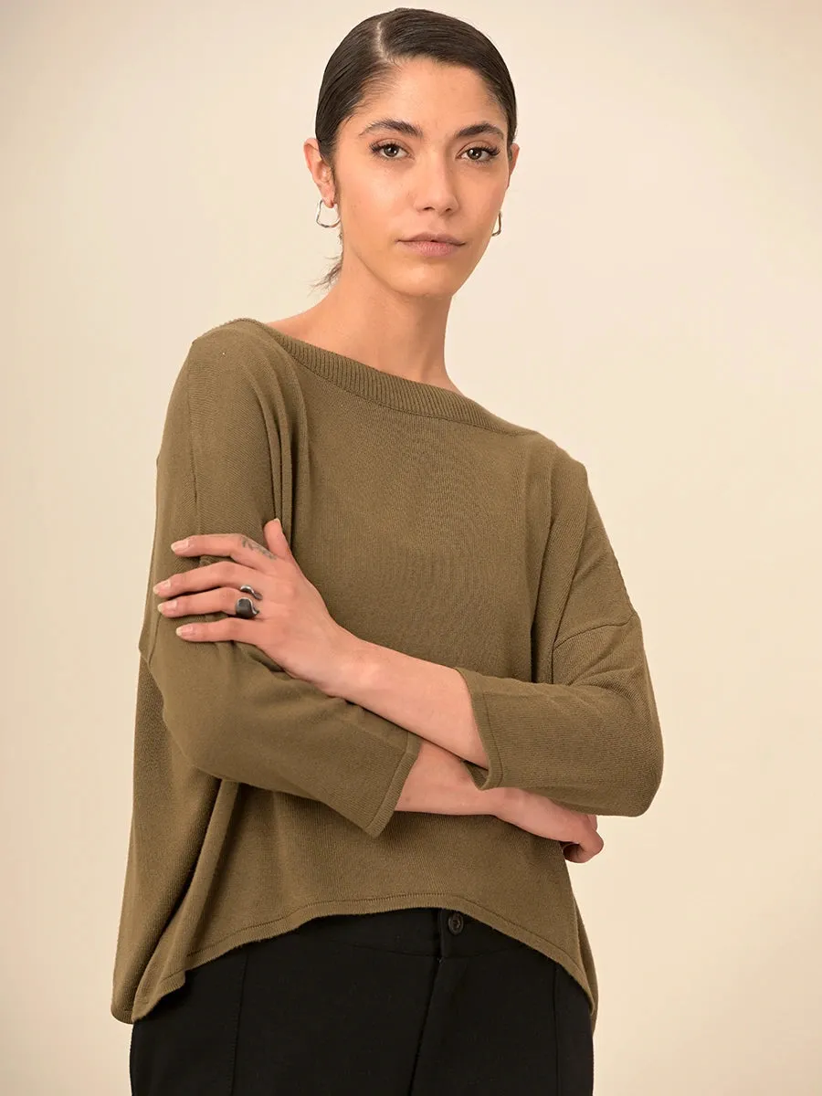 Bamboo Boat Neck Sweater