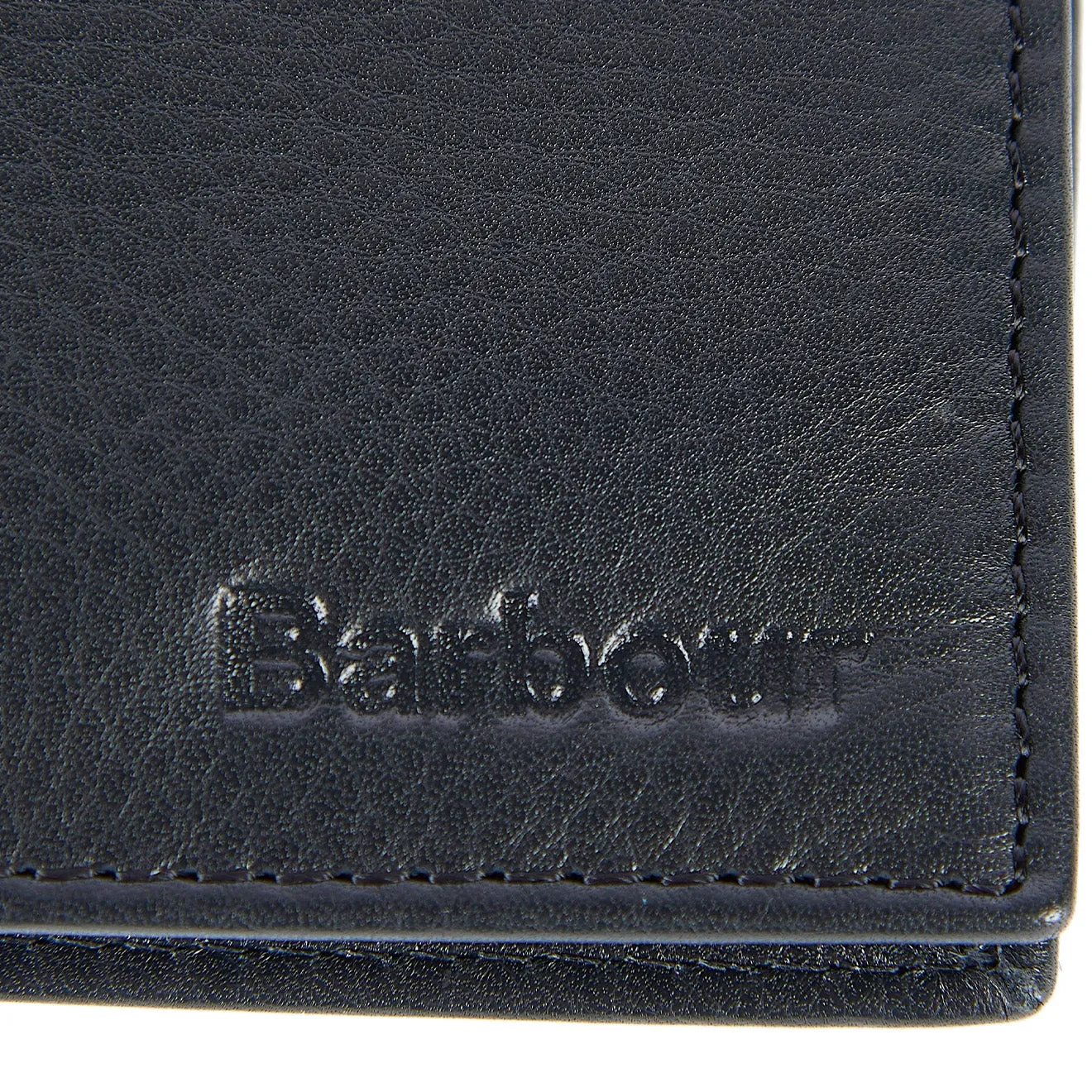 Barbour Colwell Leather Billfold Wallet Carbon