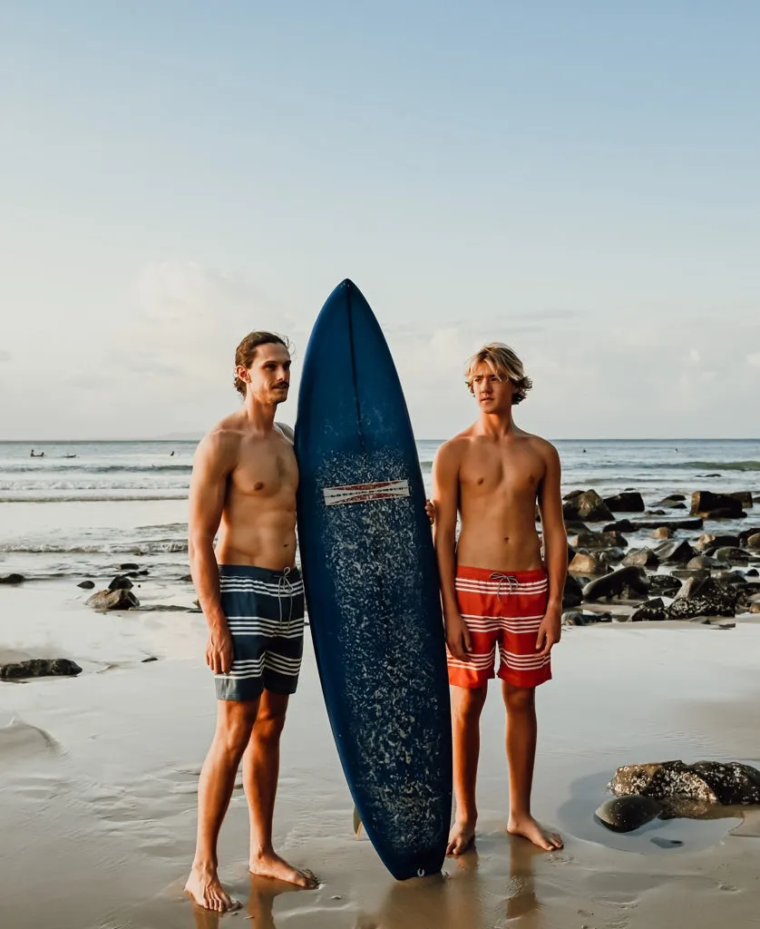 Beach Boy Elastic Boardie | Dusty Blue