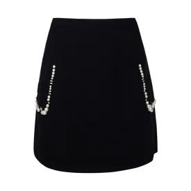 Beaded Pocket Miniskirt