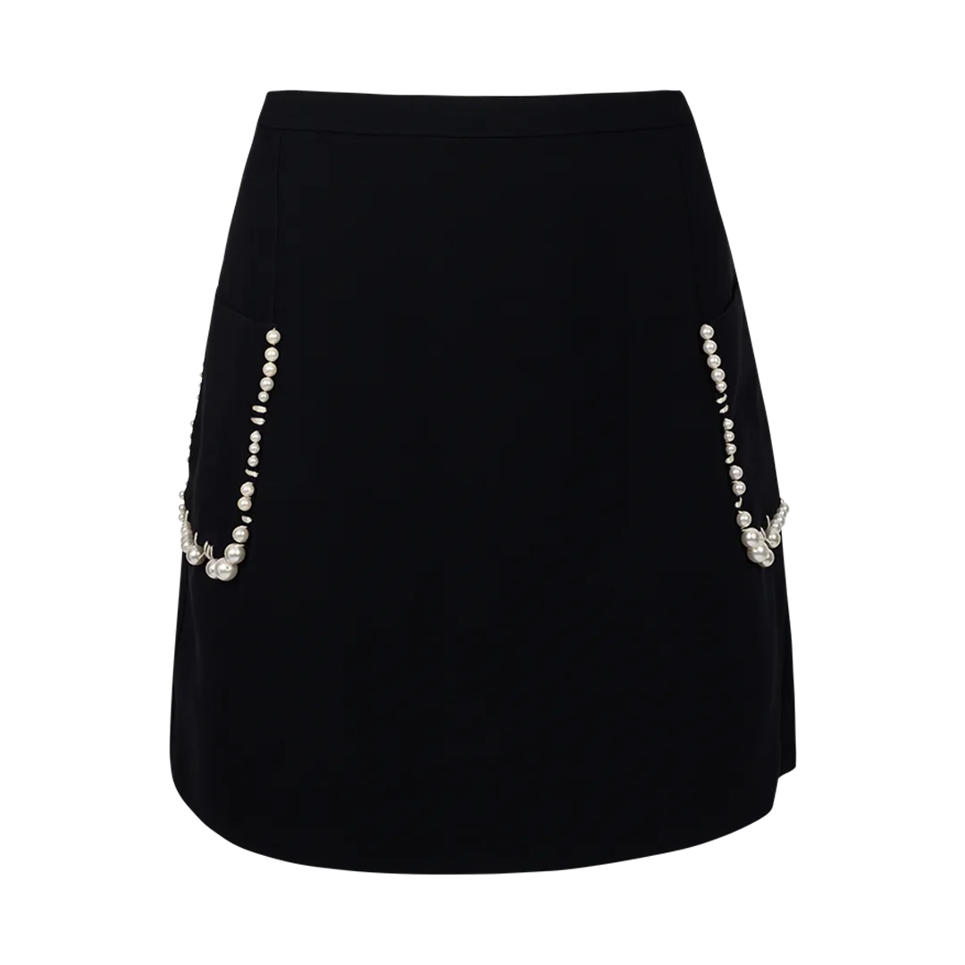 Beaded Pocket Miniskirt