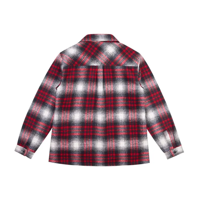 Big and Tall Flannel Shacket - Red