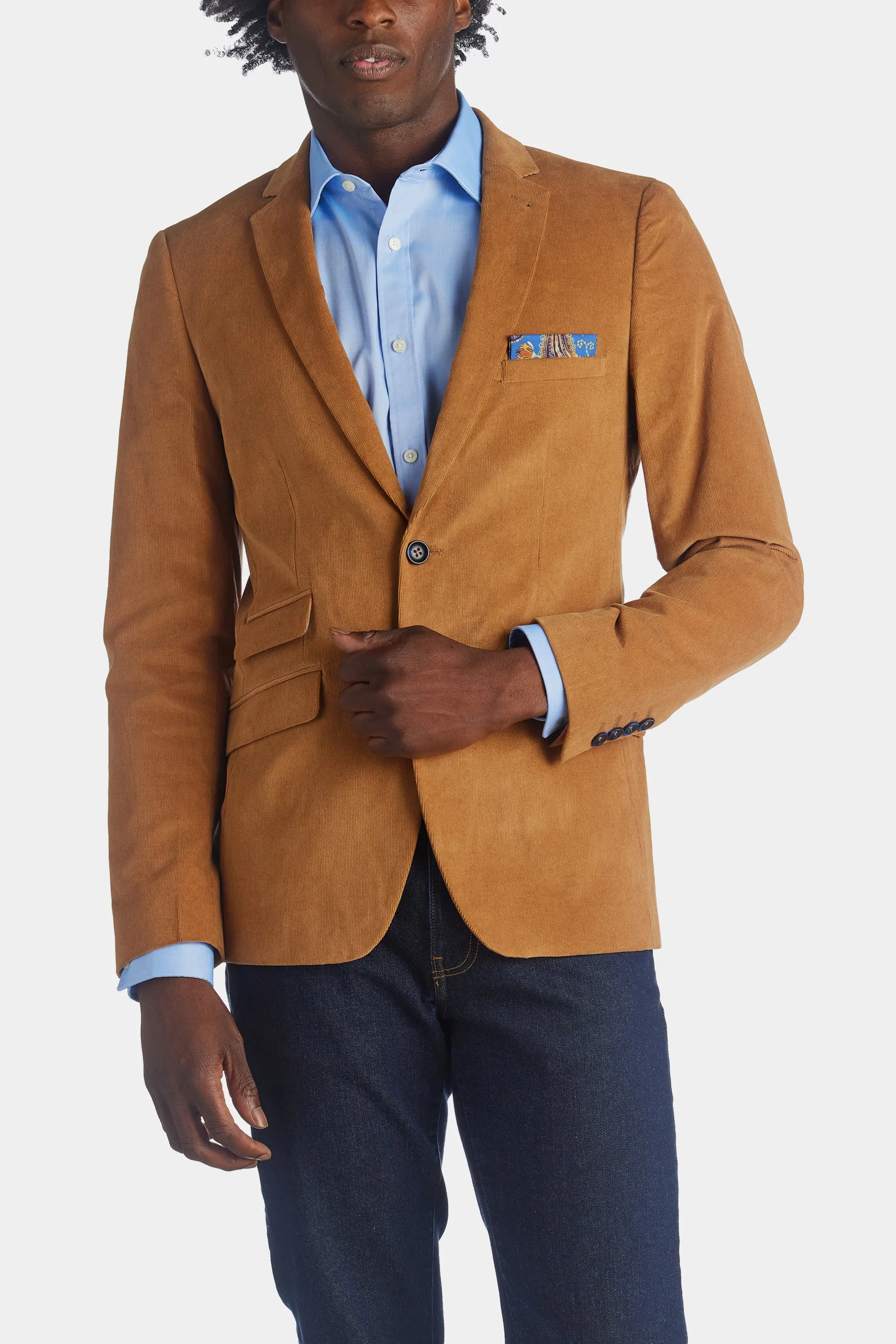 Biscuit Cord Slim Dover Notch Jacket