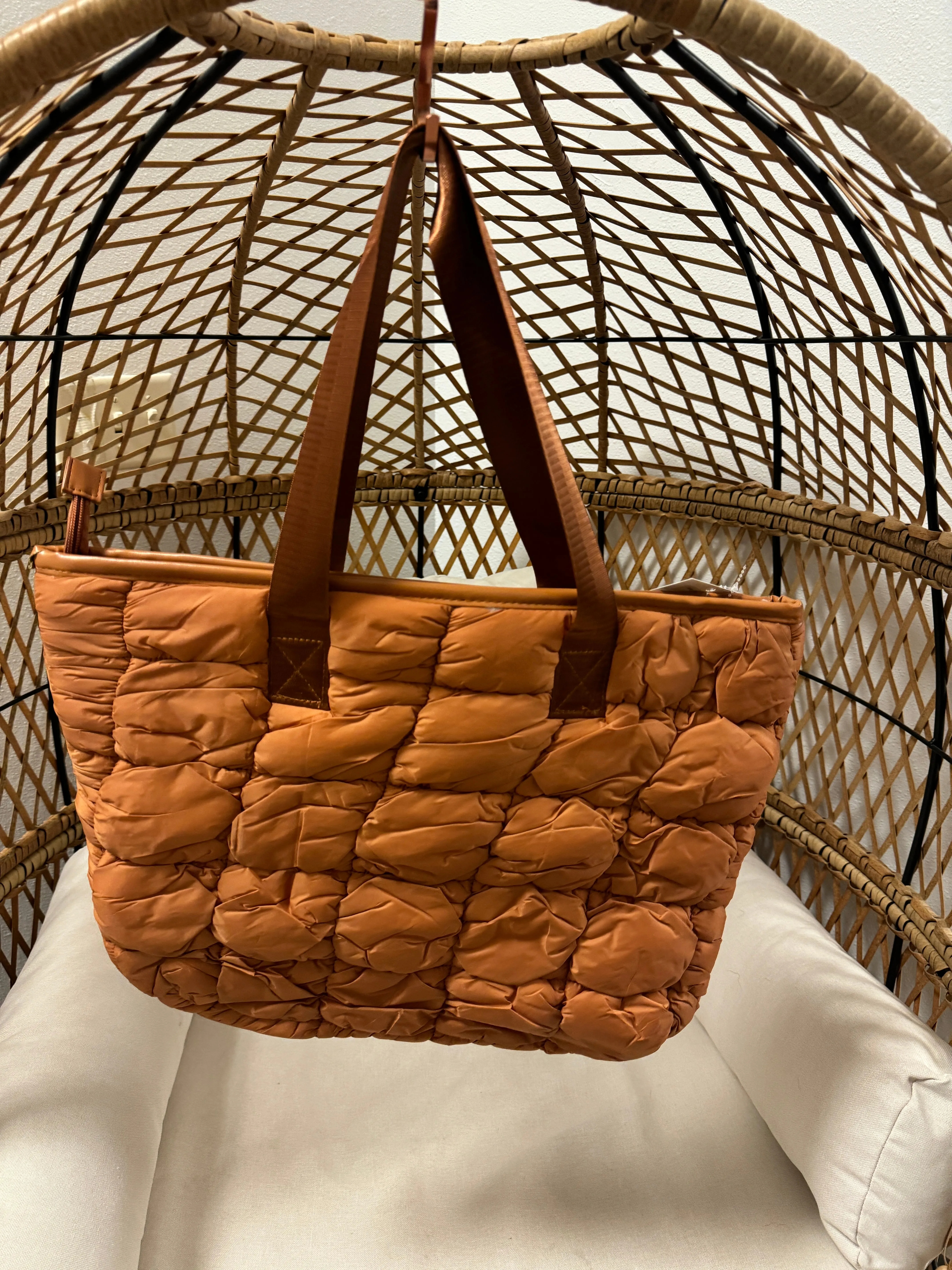 Blake Quilted Puff Tote Purse