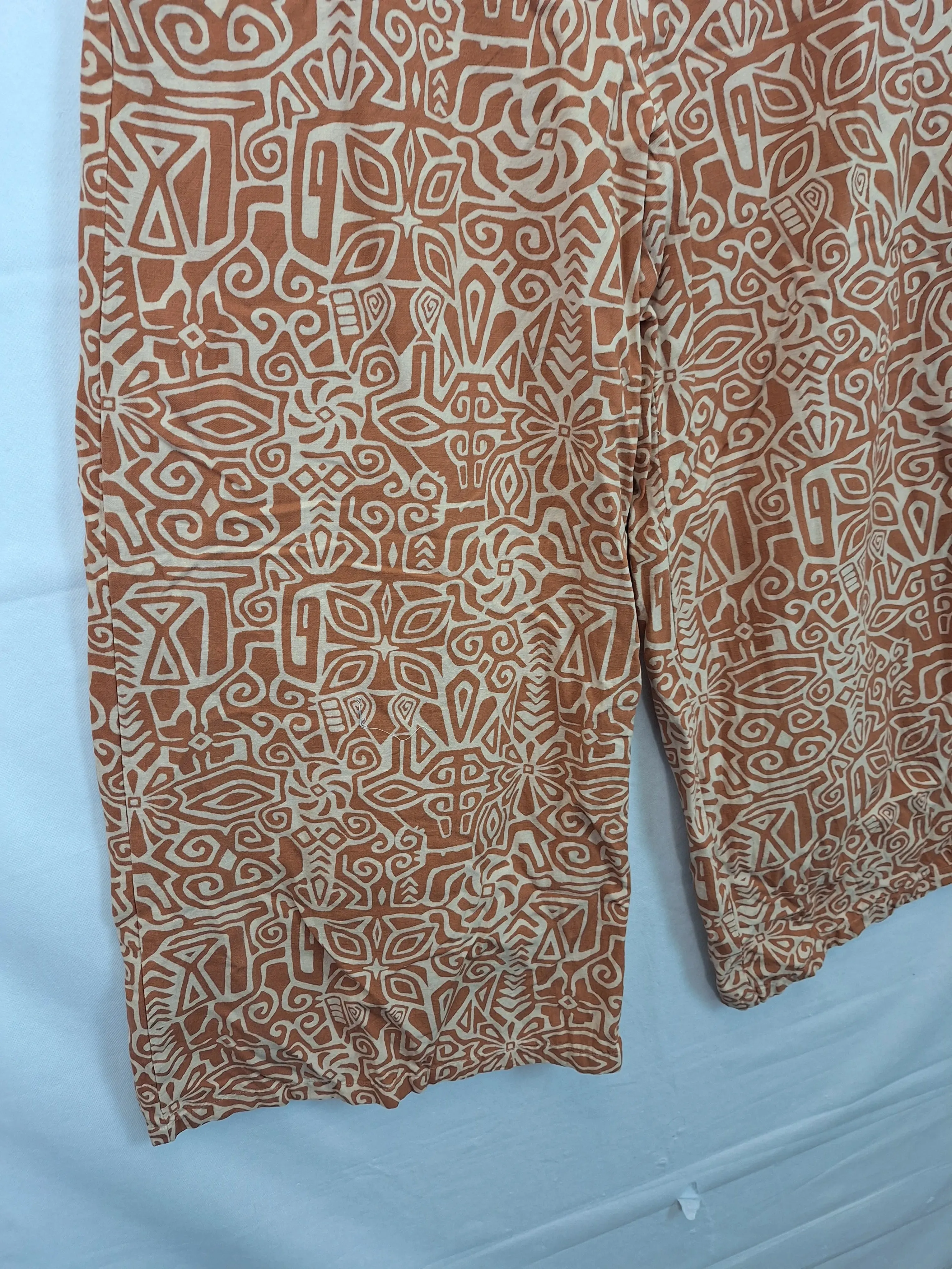 Boom Shankar Stylish Patterned Boho Pants Size 16