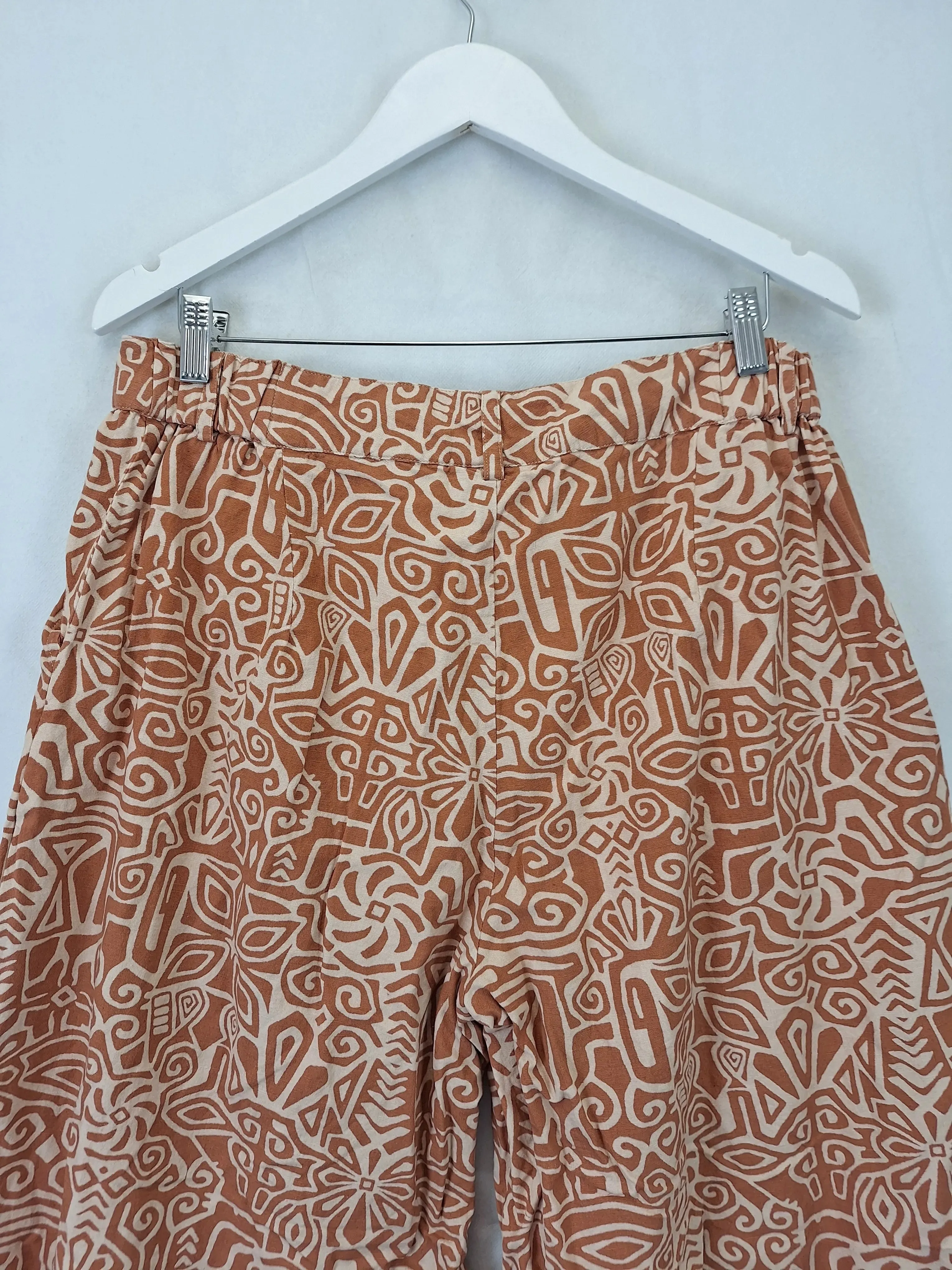 Boom Shankar Stylish Patterned Boho Pants Size 16