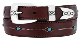 Brighton Cody Turquoise Taper Men's Belt