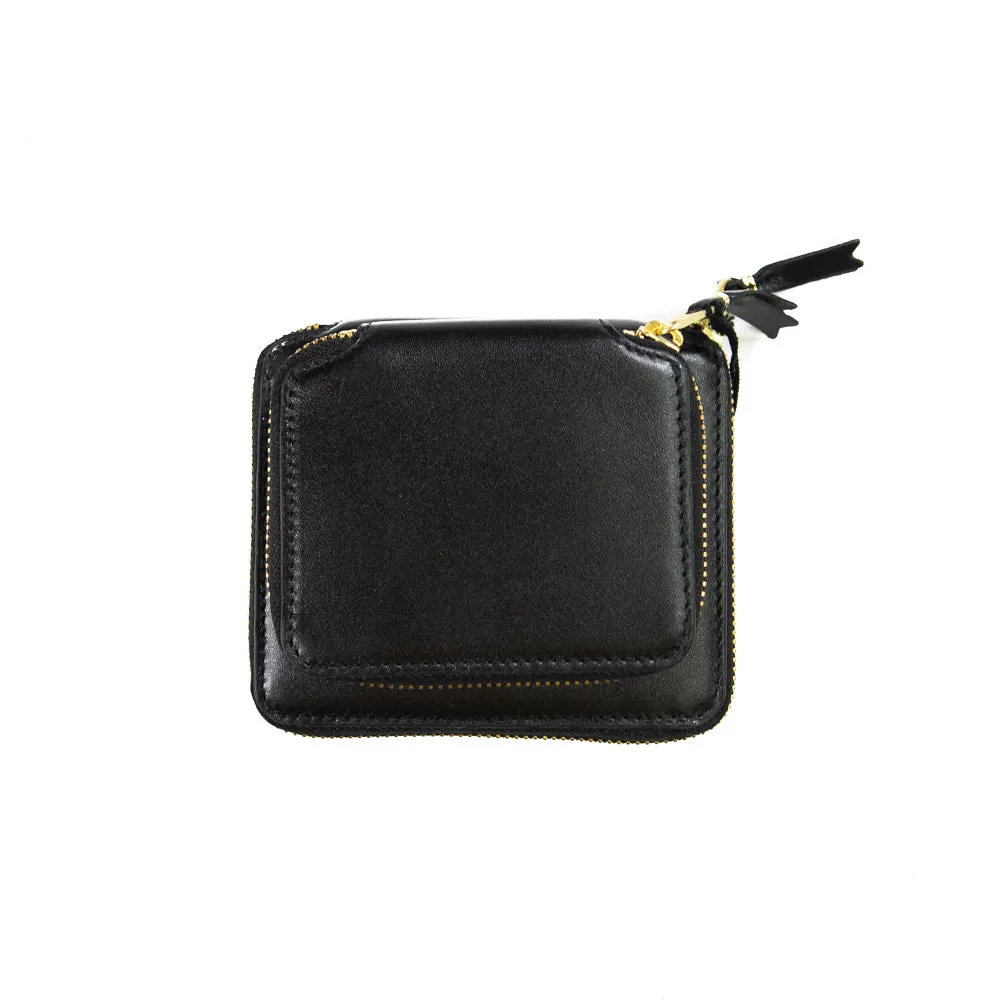 CDG Outside Pocket Zip Wallet (Black)