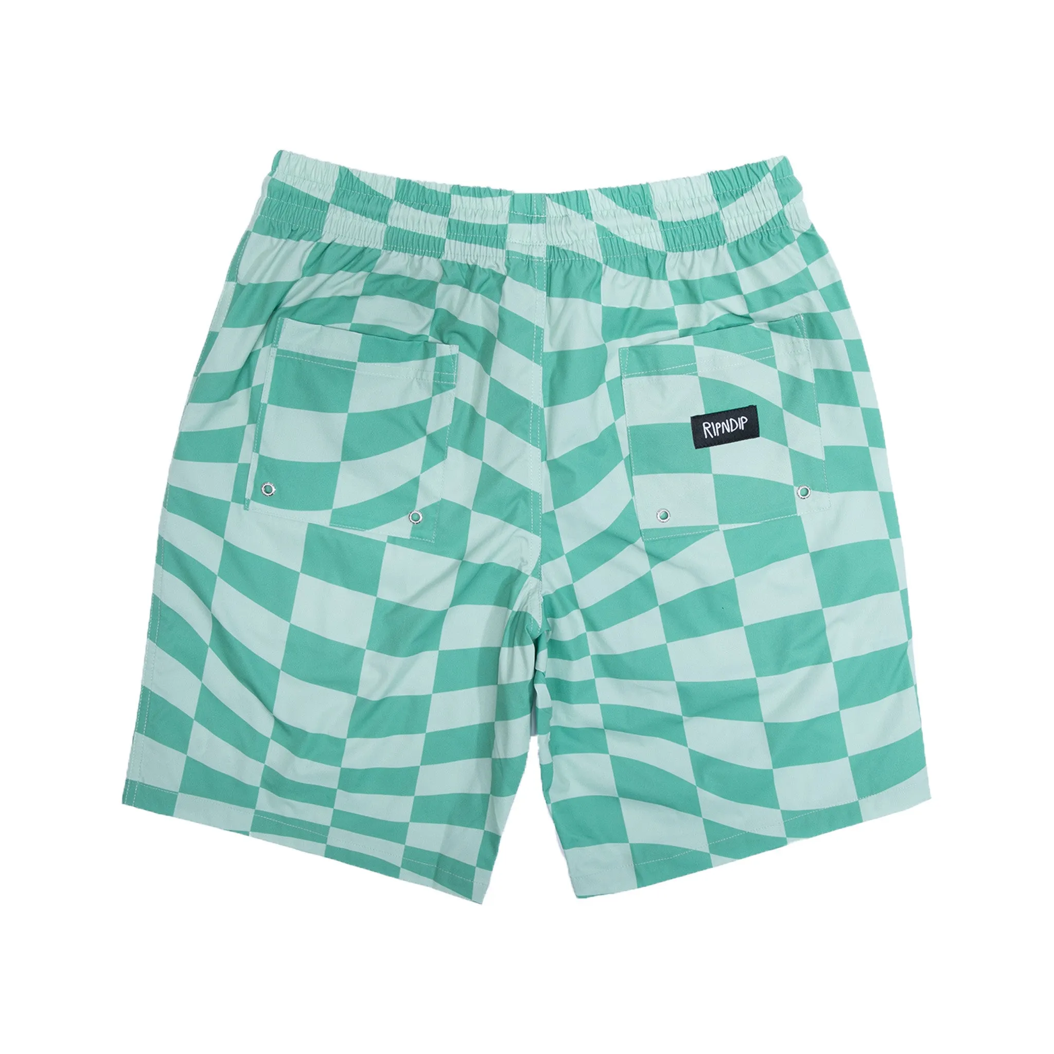 Checked Swim Shorts (Olive/Pine)