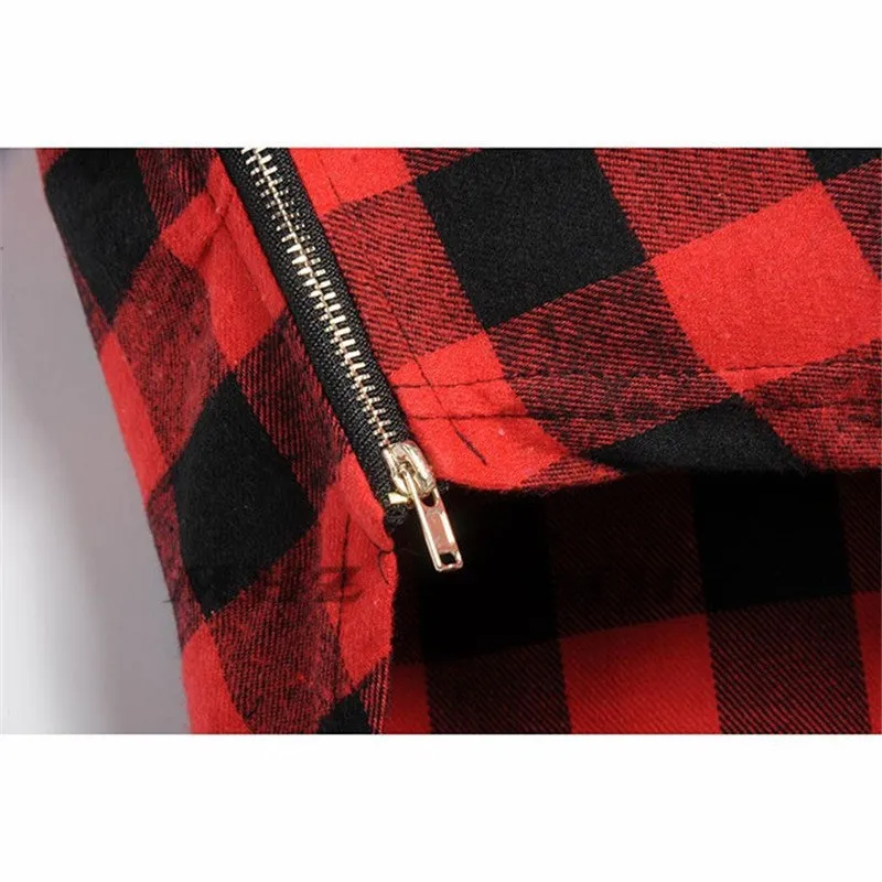 Chequered Longline T-Shirt