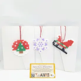 Christmas Card with Hama Beads Ornament