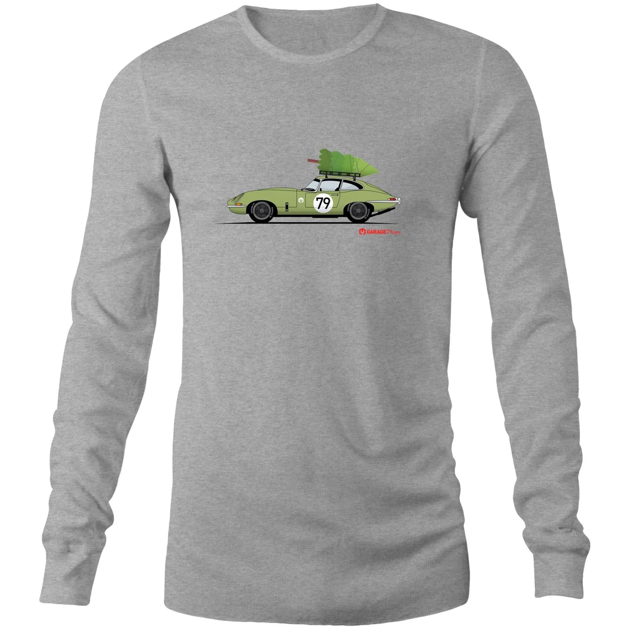 Christmas Jaguar E-Type Series Mens Long Sleeve T-Shirt