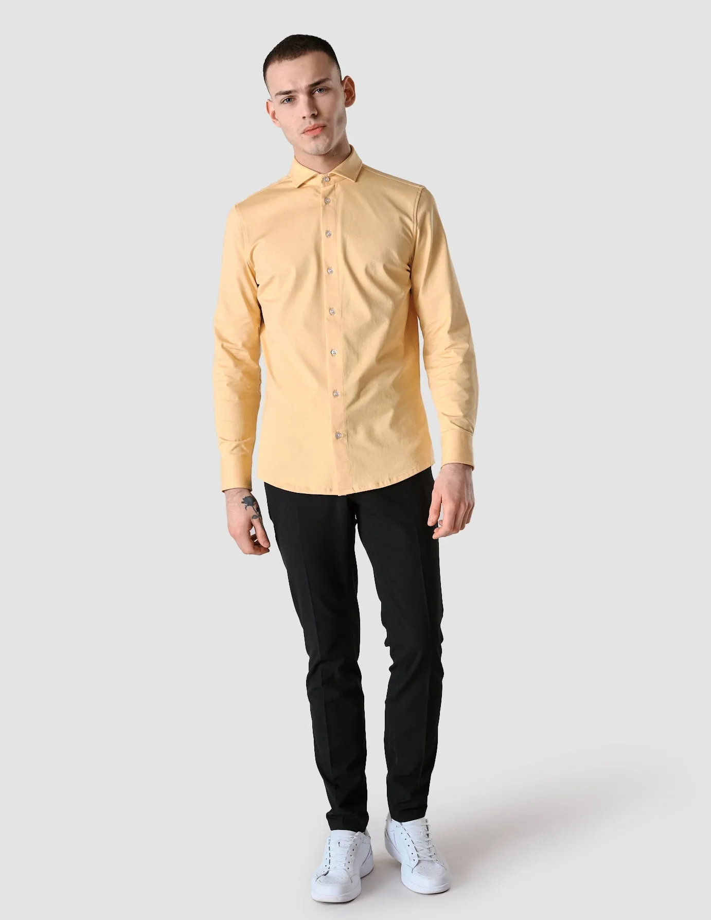 Classic Shirt Brick Yellow Slim