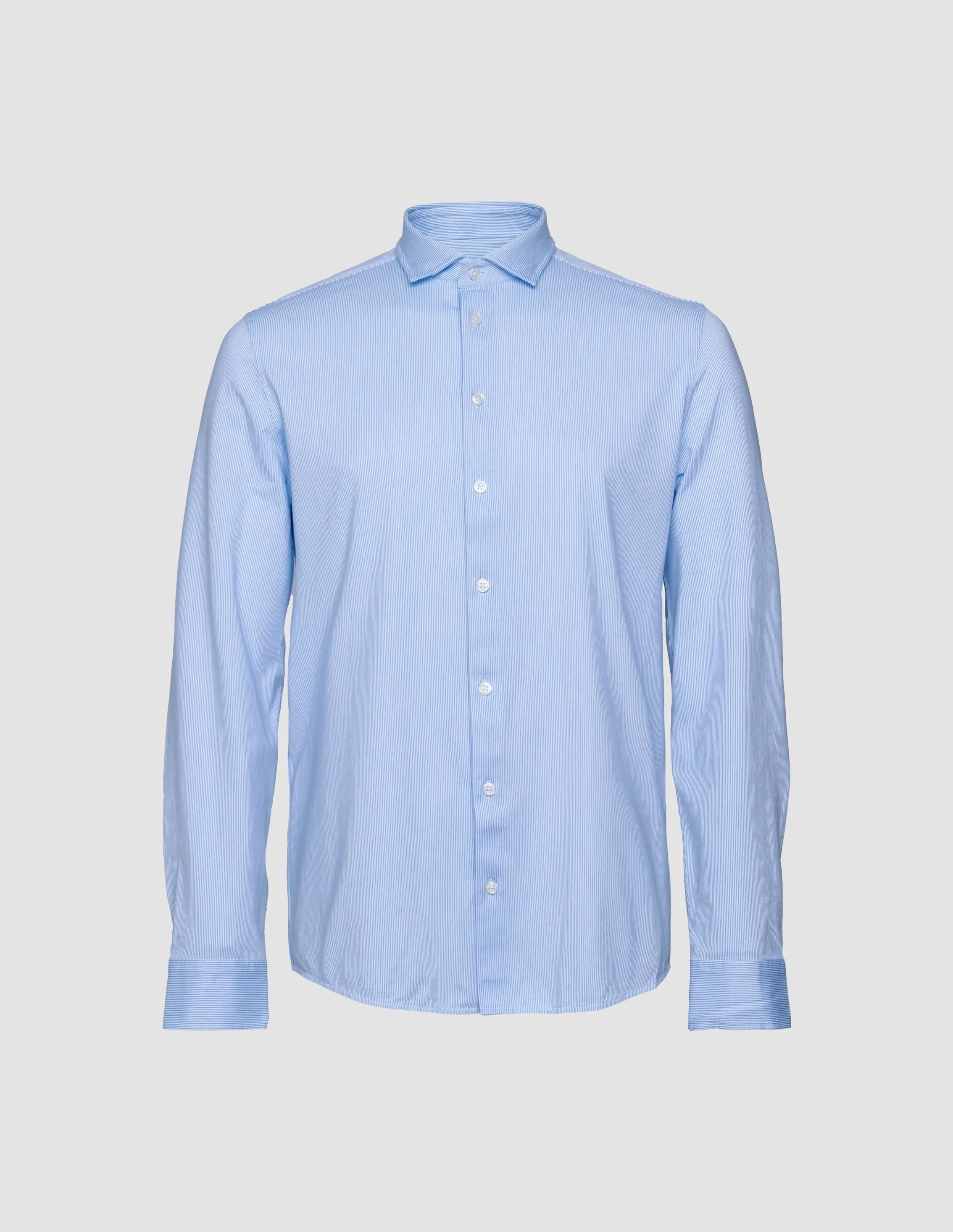 Classic Shirt Light Blue Stripes Slim