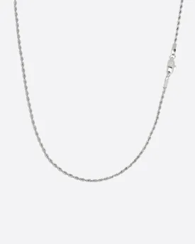 CLEAN ROPE CHAIN. - 2MM WHITE GOLD