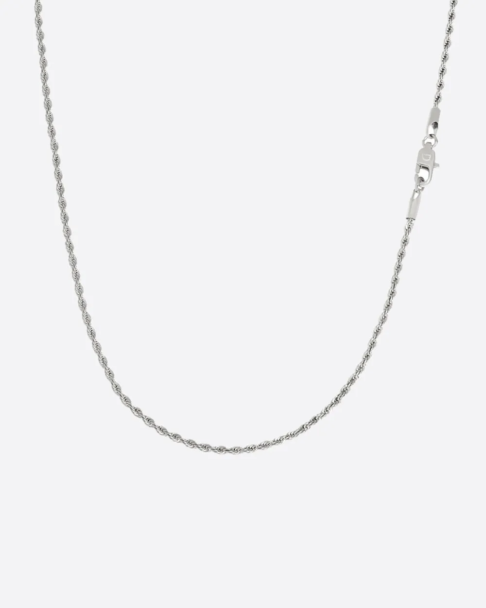 CLEAN ROPE CHAIN. - 2MM WHITE GOLD