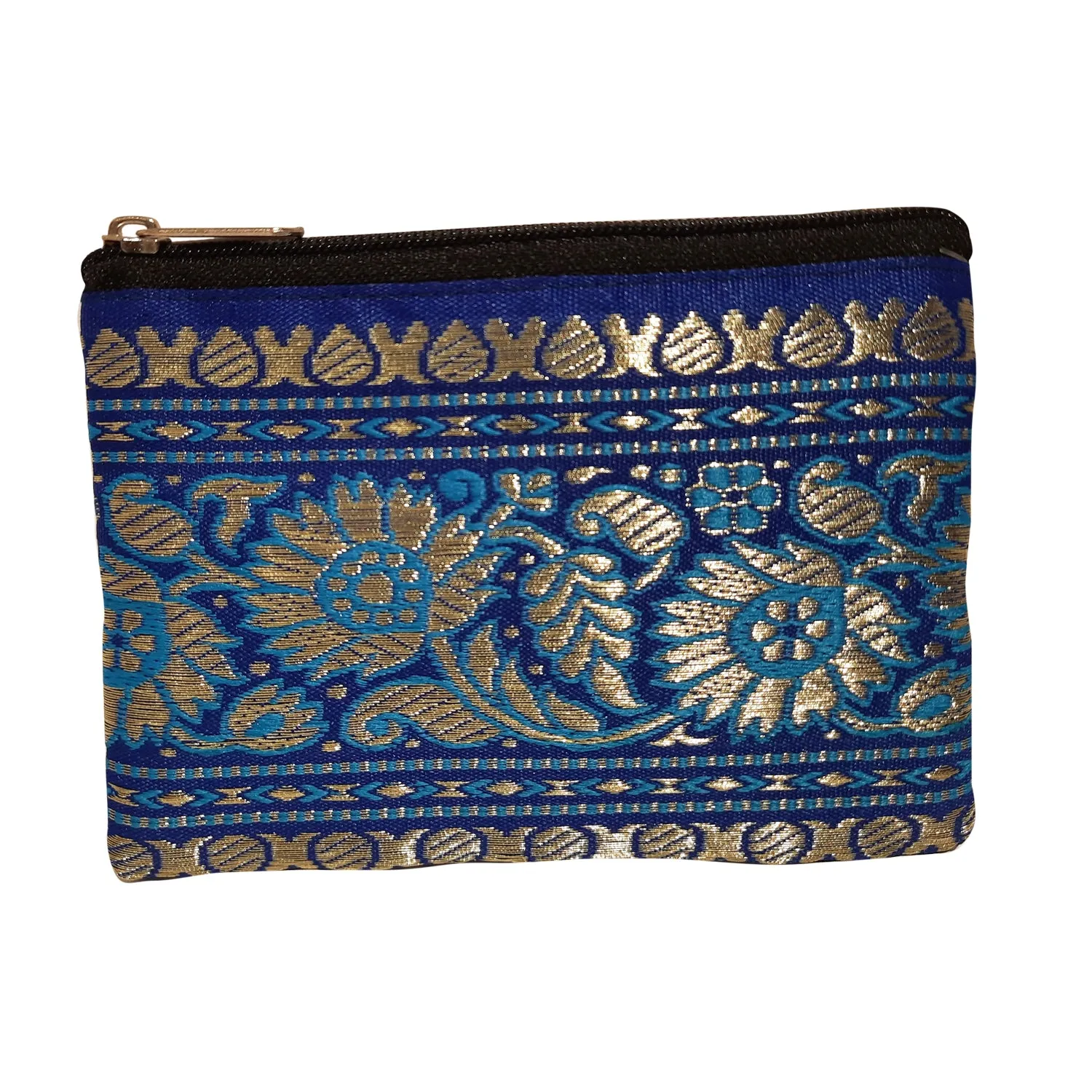 Coin Pouch with Brocade Border