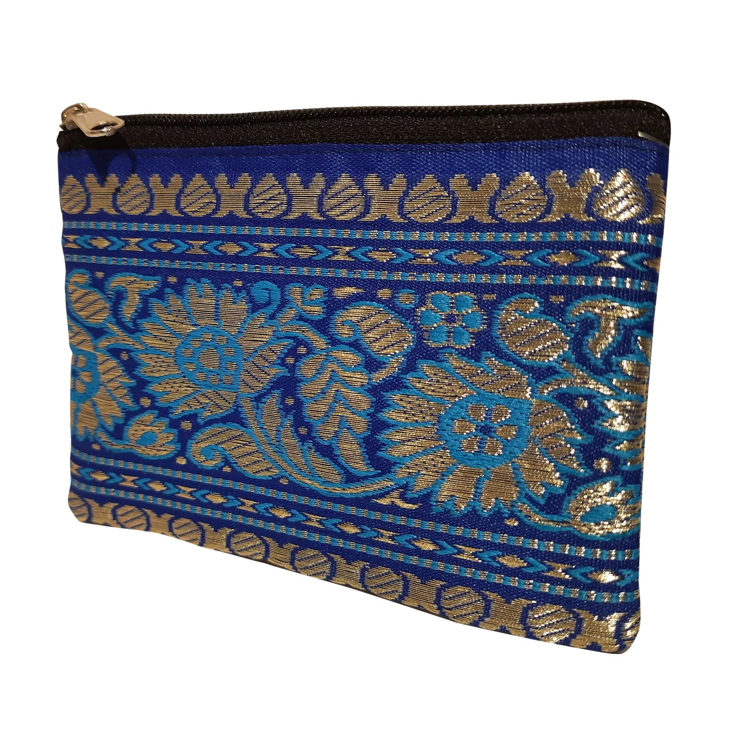 Coin Pouch with Brocade Border