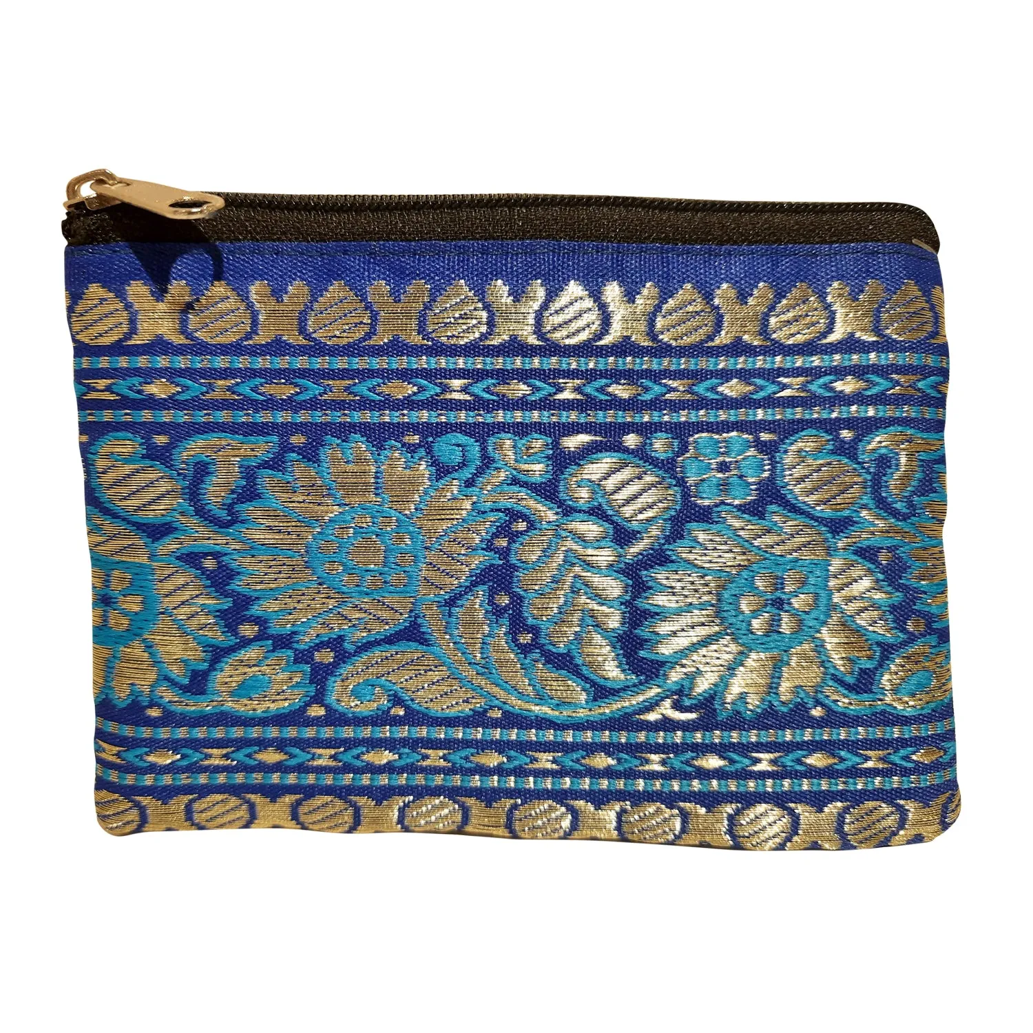 Coin Pouch with Brocade Border