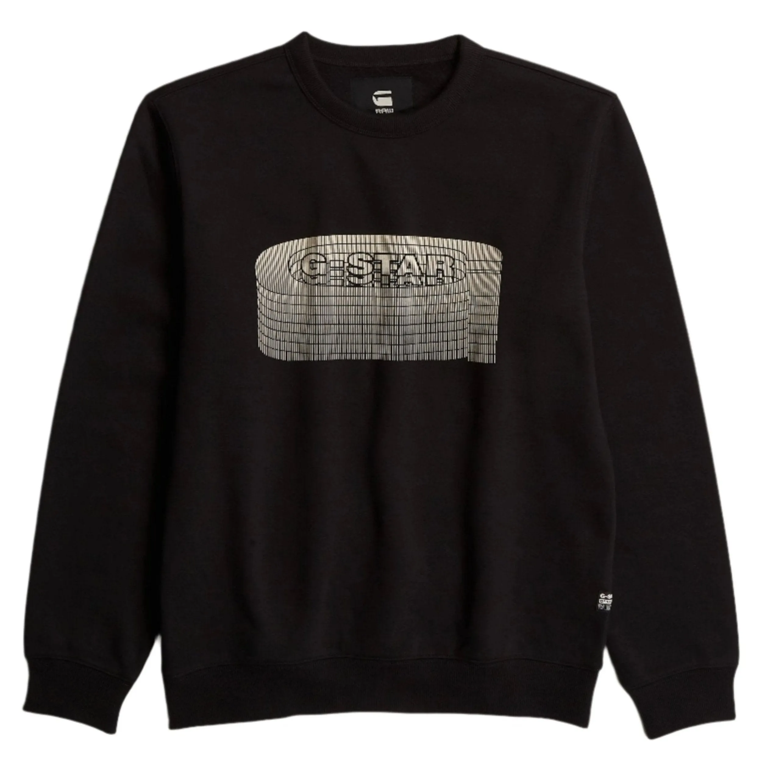 Dark Black Stacked Old Skool Logo Sweater