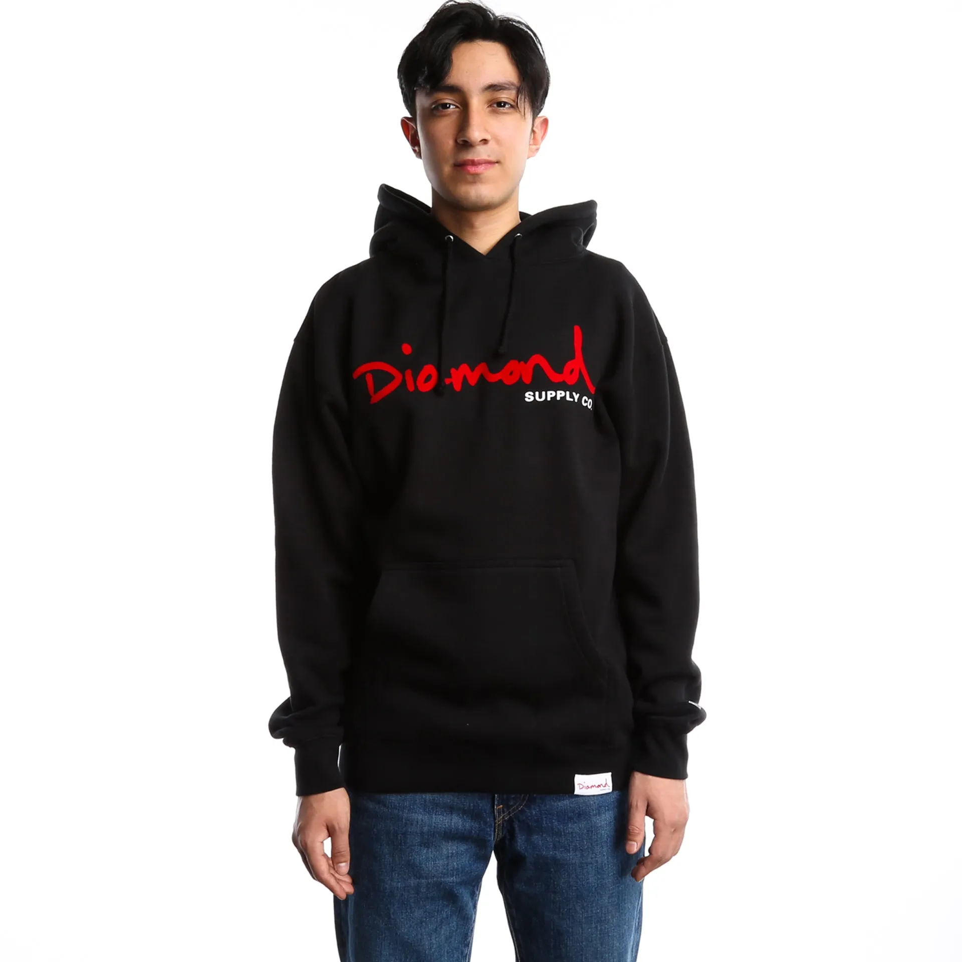 Diamond OG Script Hoodie - Black