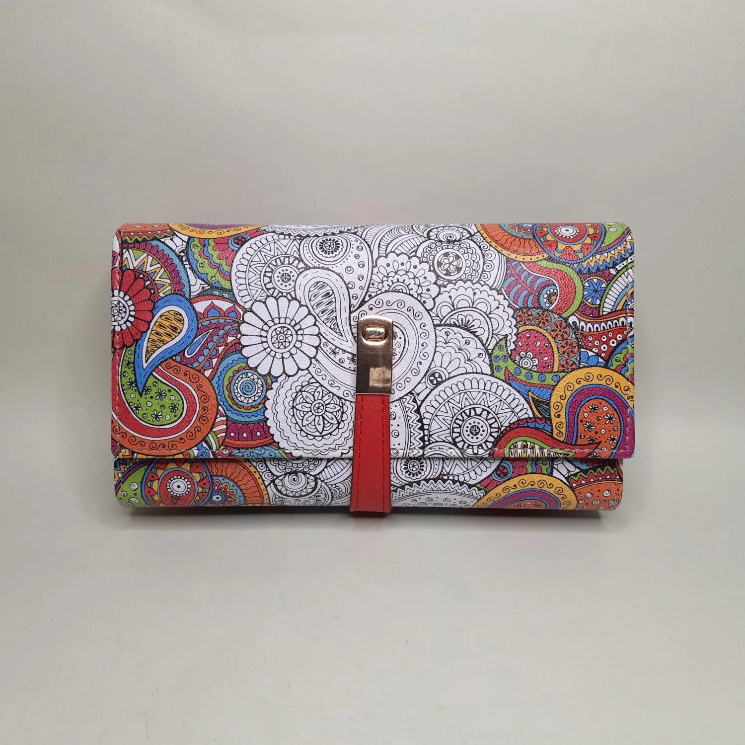 Doodle Art Wallet with Mobile Case