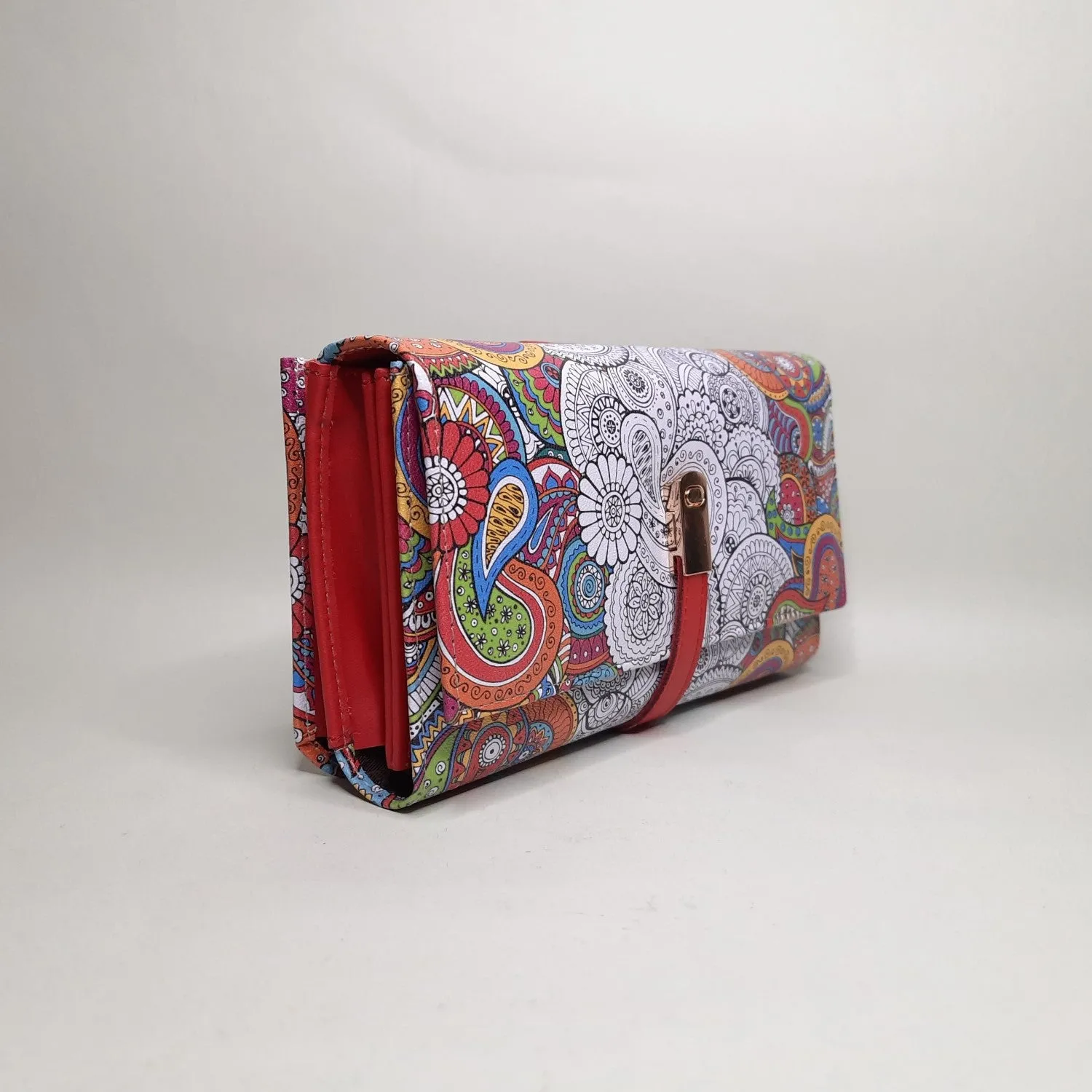 Doodle Art Wallet with Mobile Case