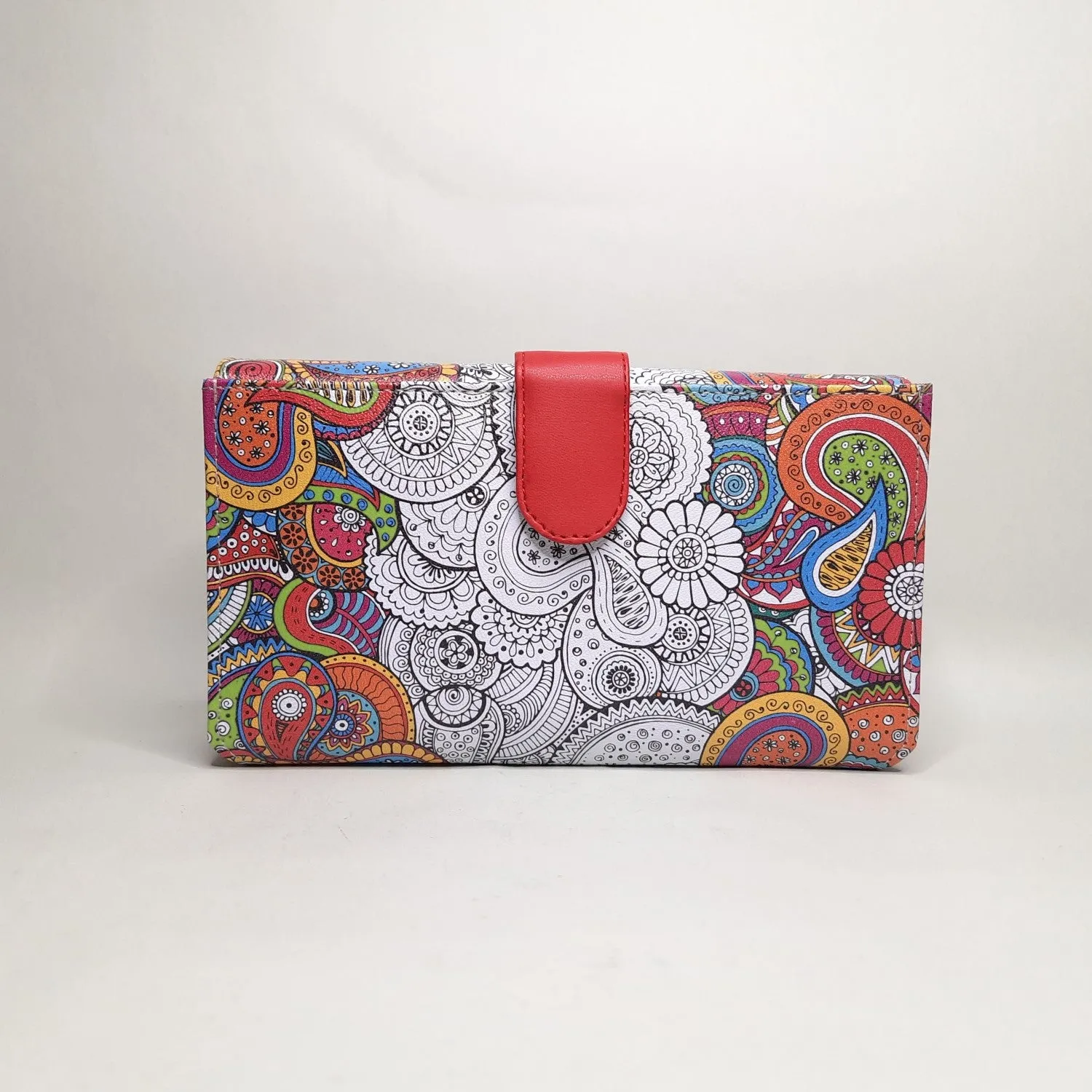 Doodle Art Wallet with Mobile Case