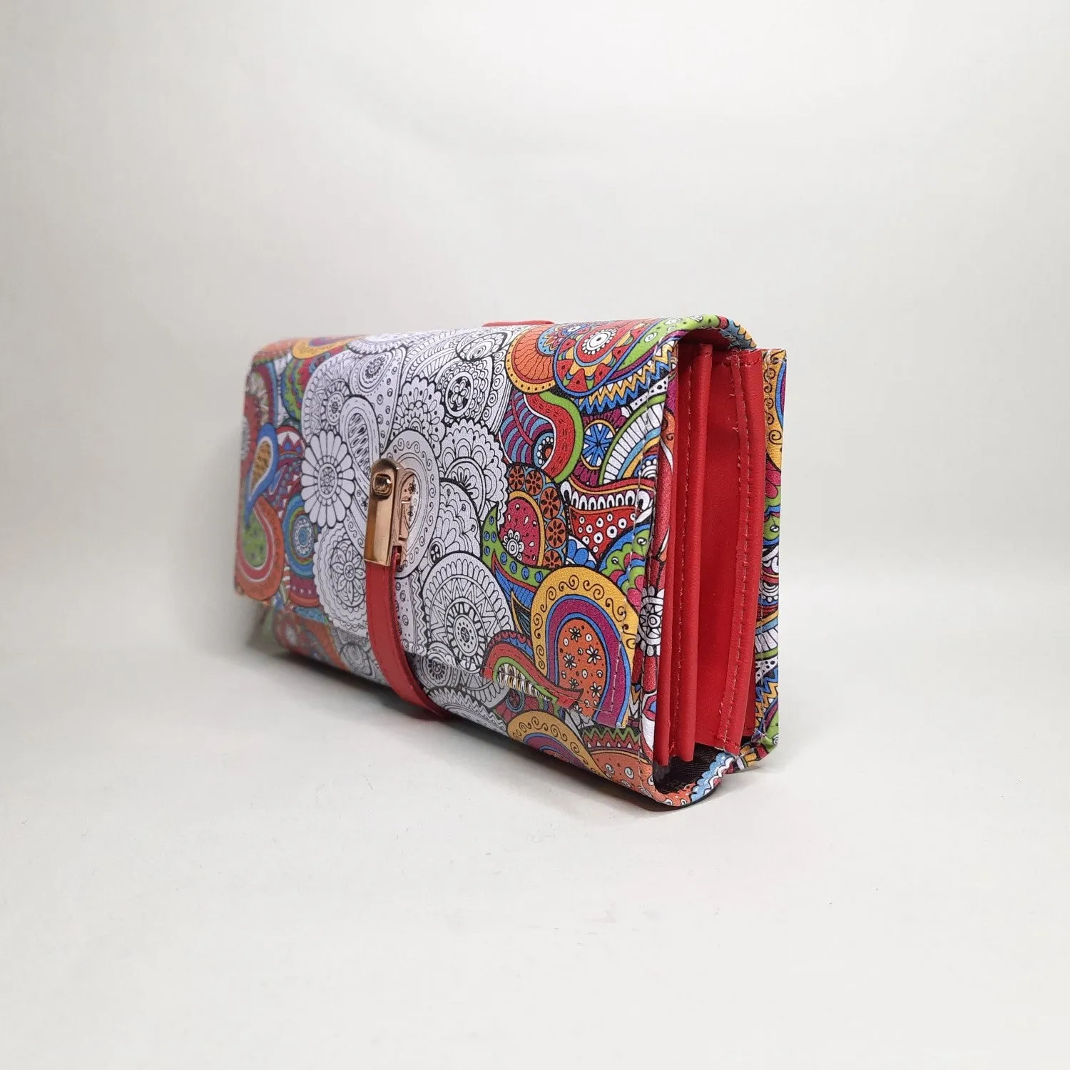 Doodle Art Wallet with Mobile Case