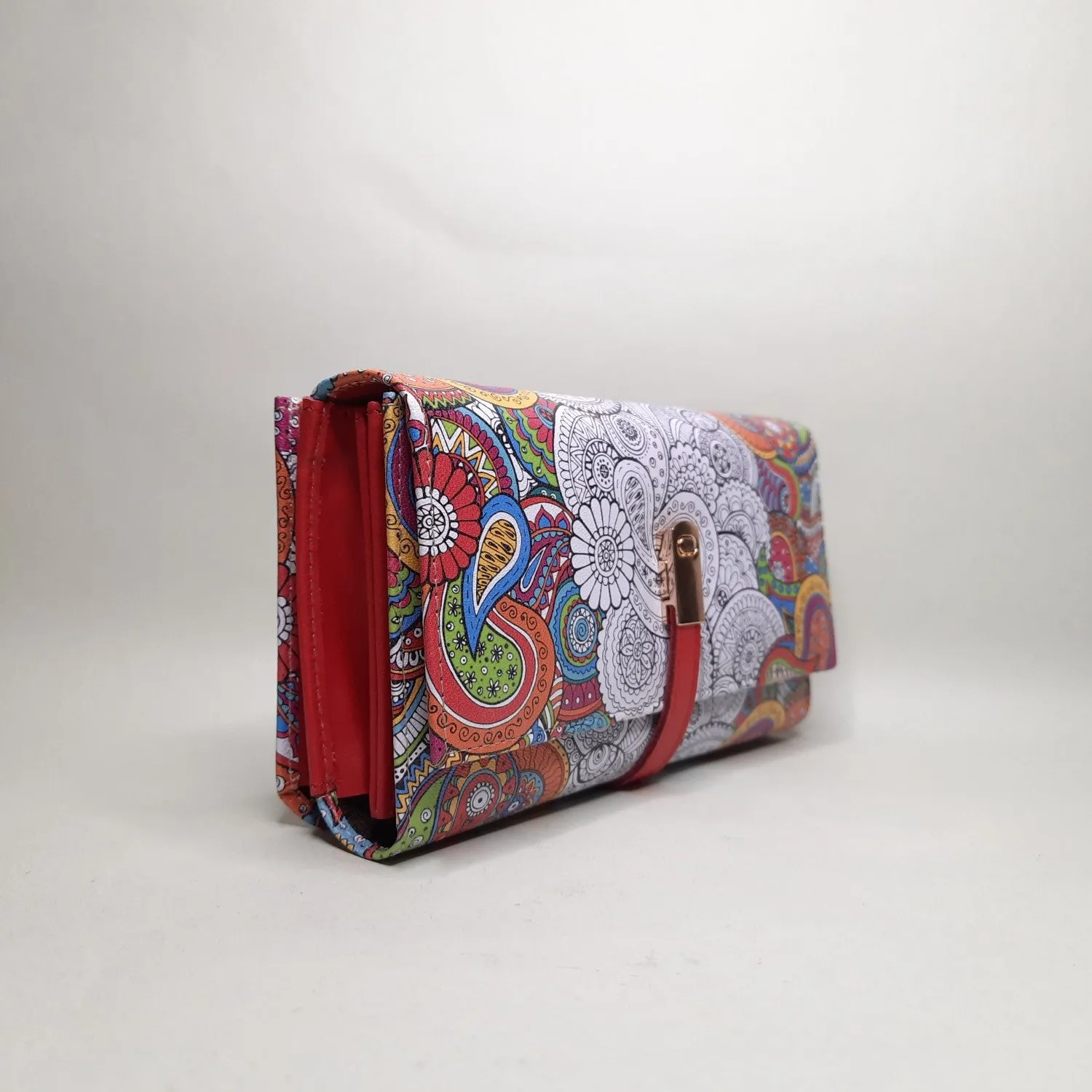 Doodle Art Wallet with Mobile Case