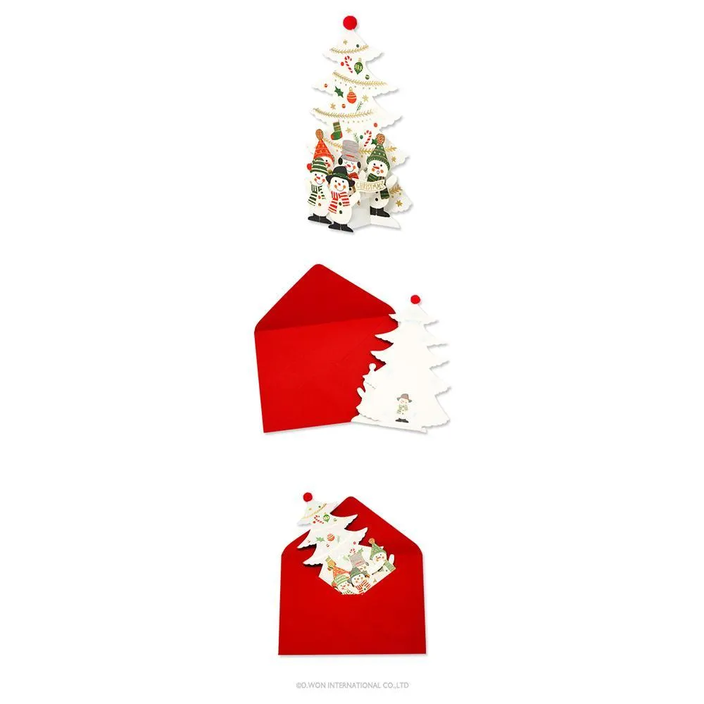 D'Won 3D Christmas Pop-Up Card - Snowmen Choir