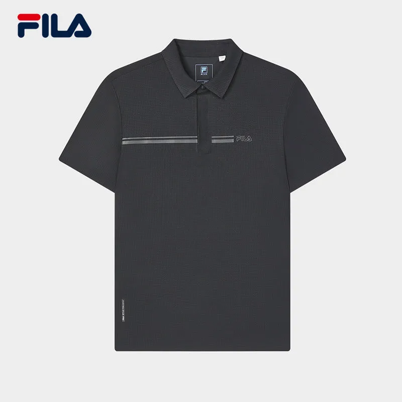 FILA CORE WHITE LINE BLUE Men Short Sleeve Polo