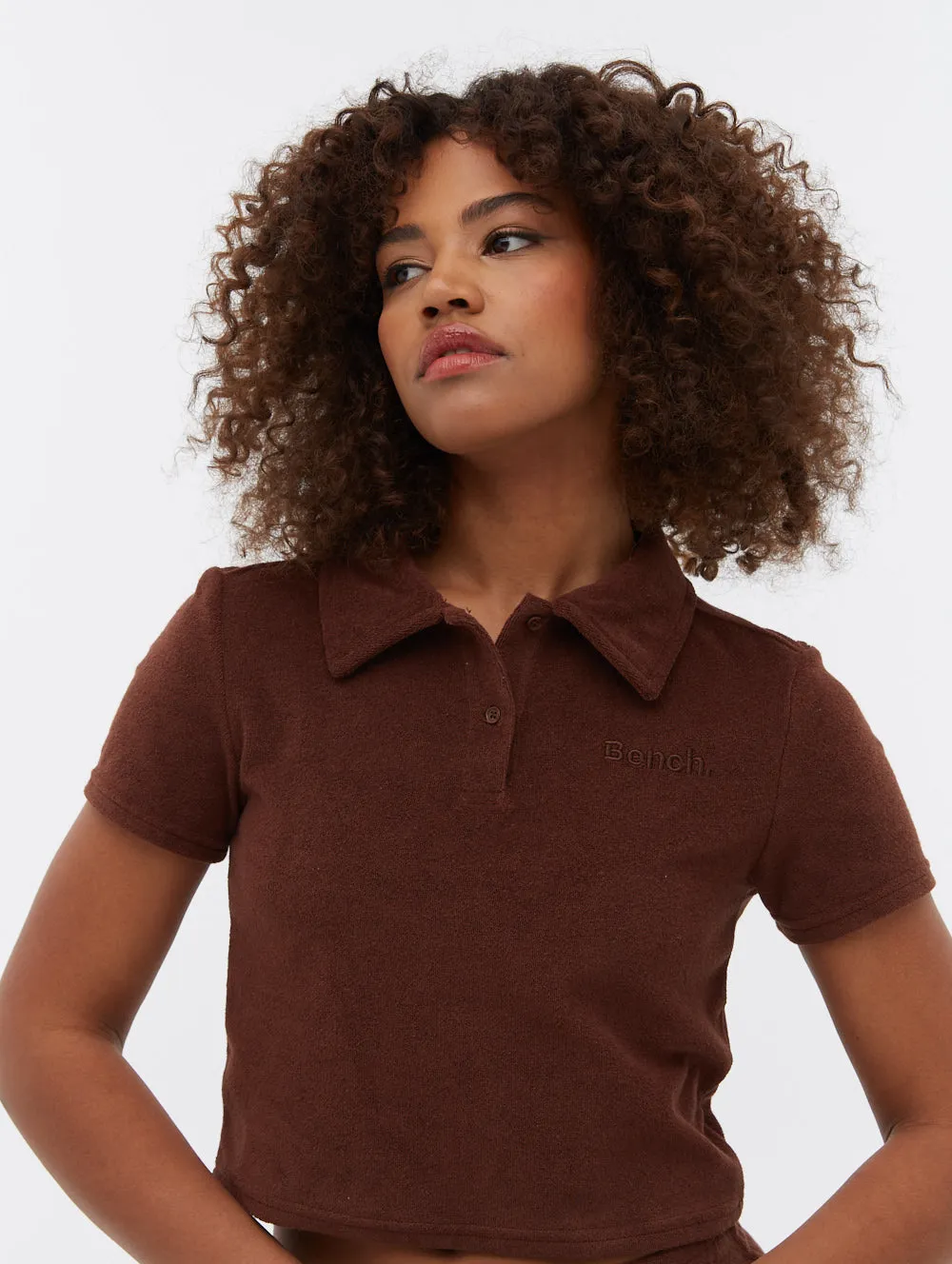 Filby Terry Crop Polo T-Shirt