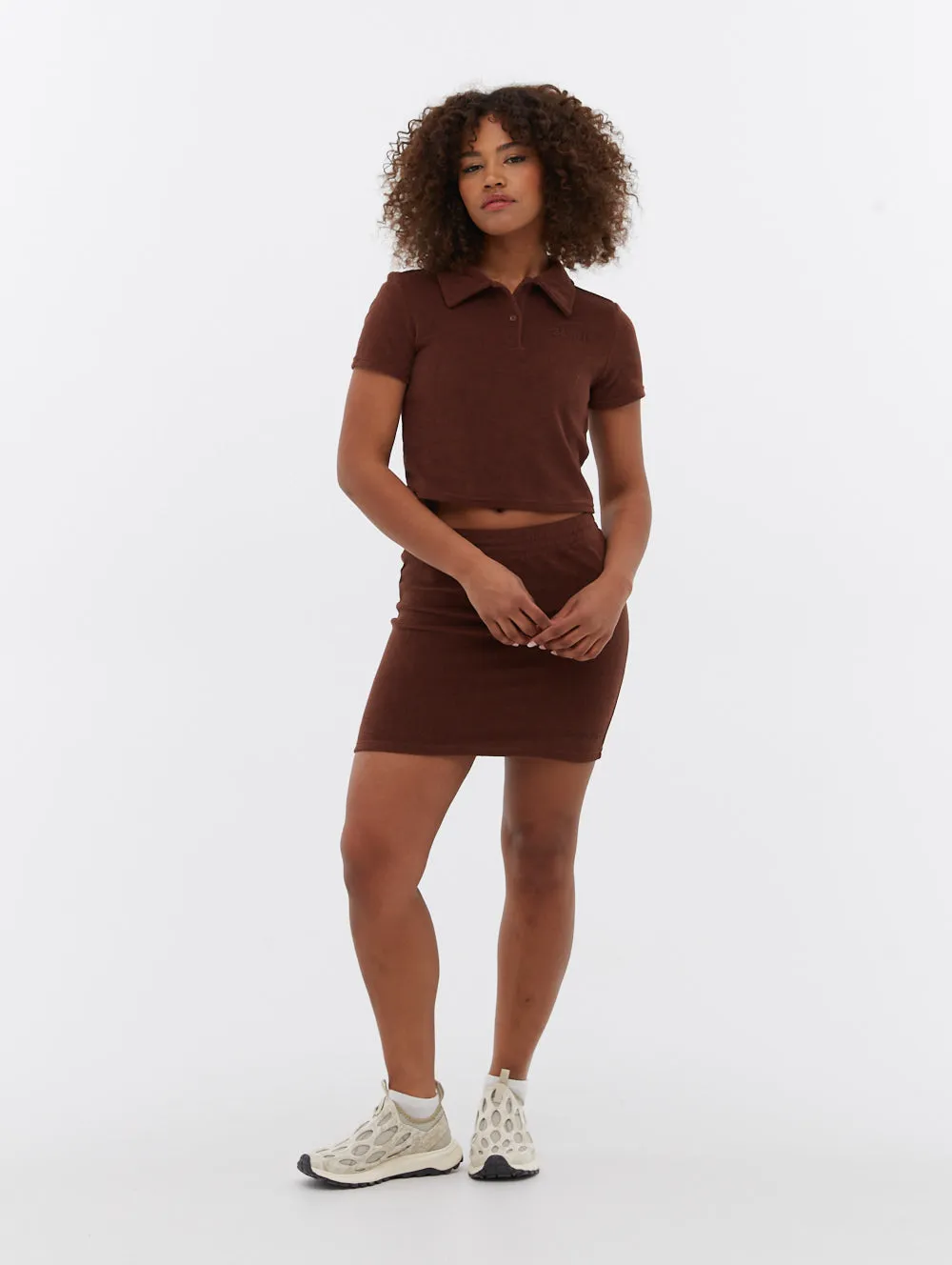 Filby Terry Crop Polo T-Shirt