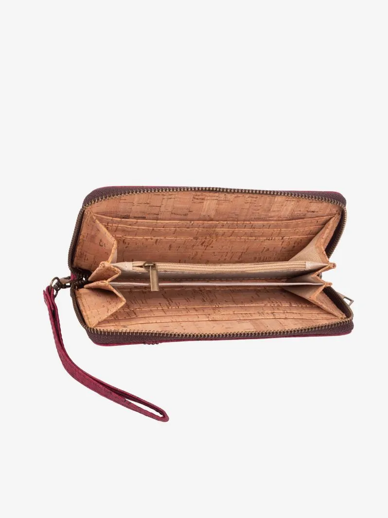 FOReT Cork Elizia Zipped Wristlet - Crimson Red