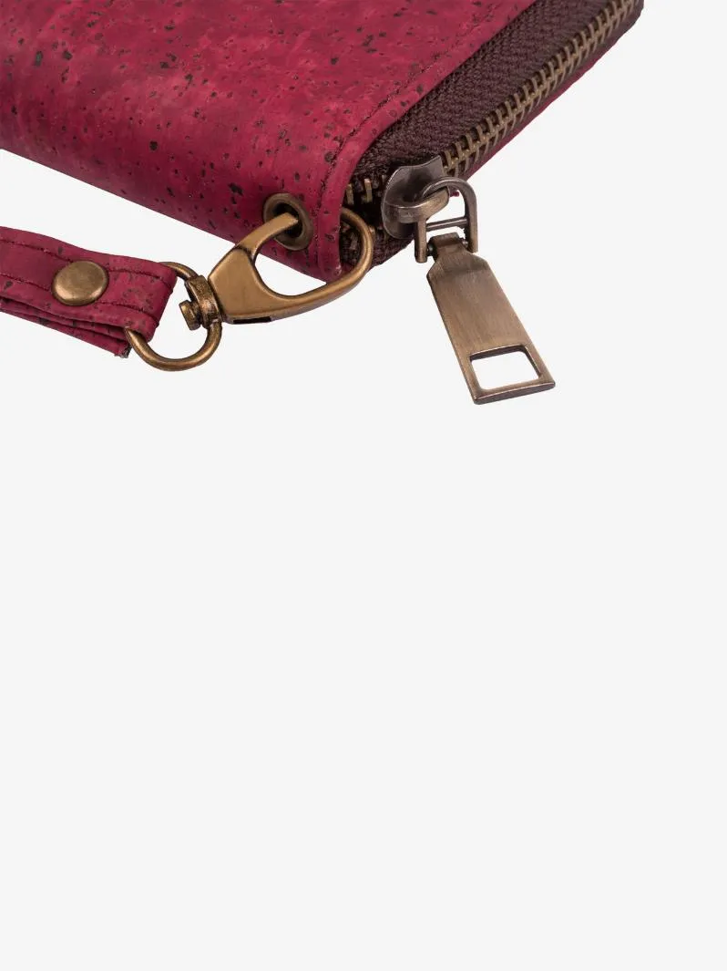 FOReT Cork Elizia Zipped Wristlet - Crimson Red