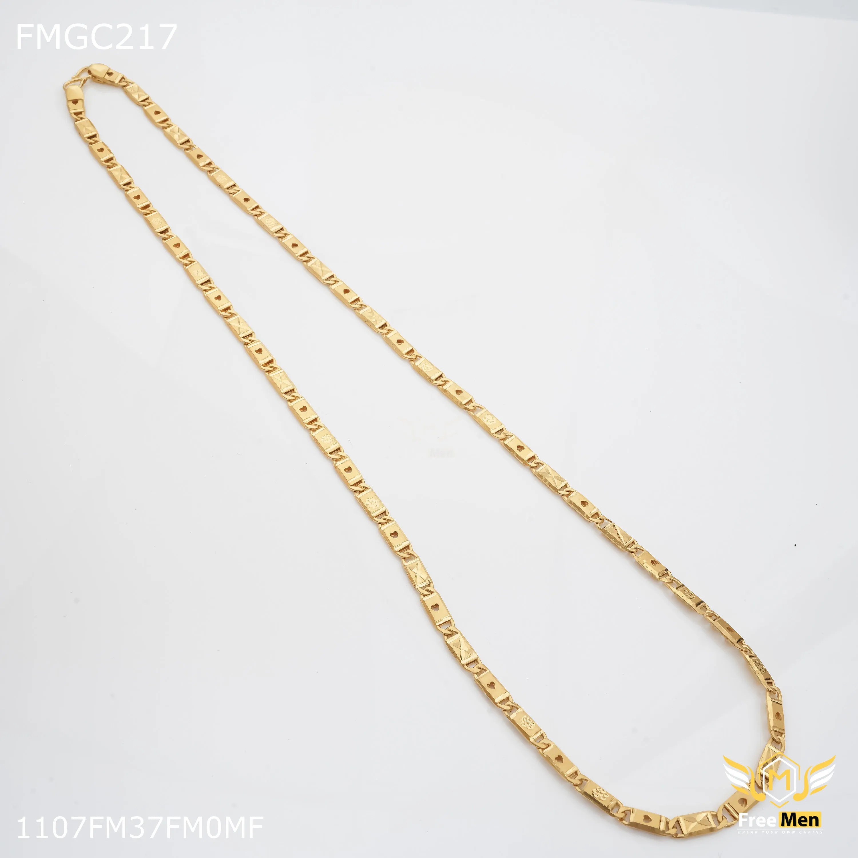 Freemen 1GM Fantastic Heart Nawabi OBO Chain for Man - FMCG217