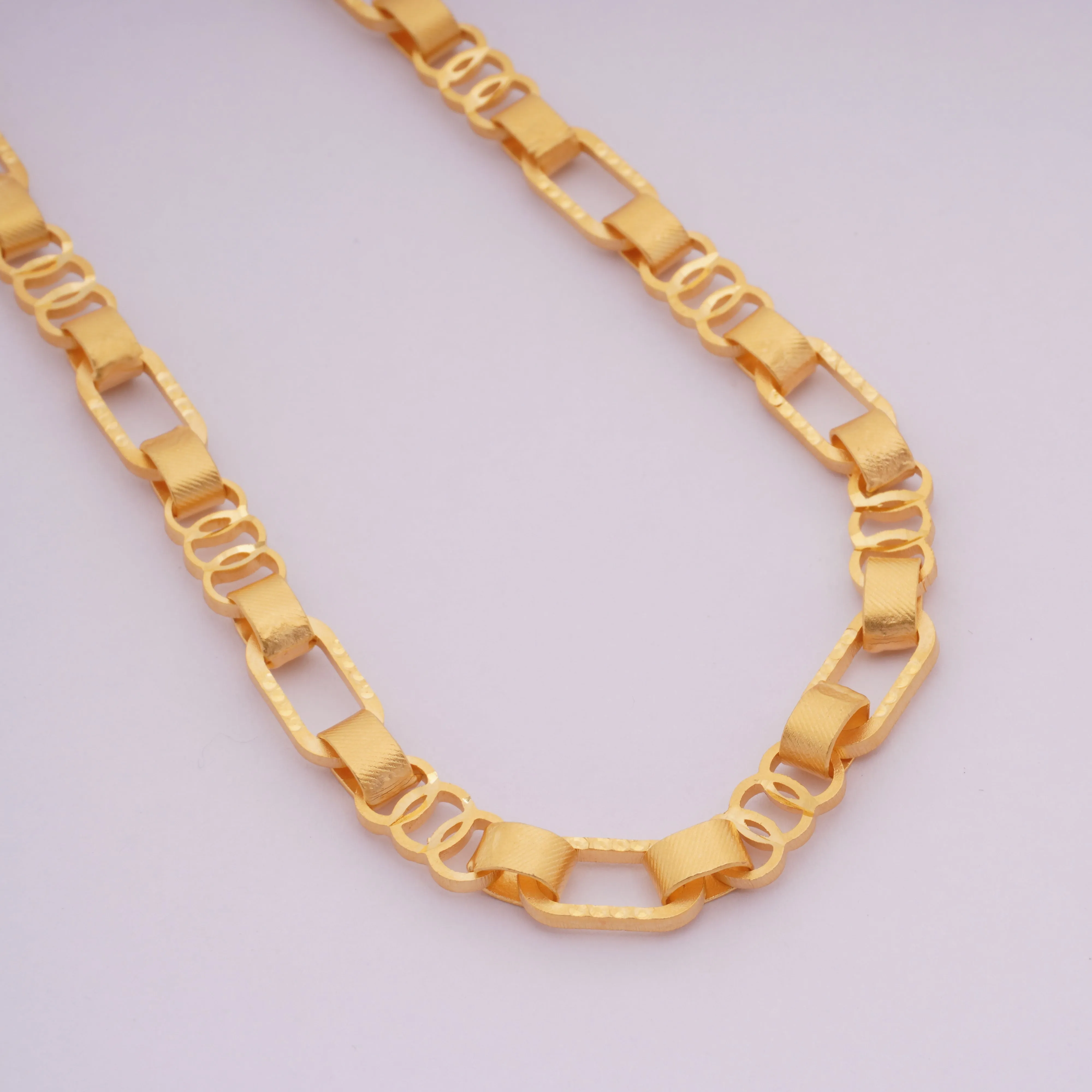 Freemen Best Quality Unique Design Gold Plated Chain for Men  - FM210