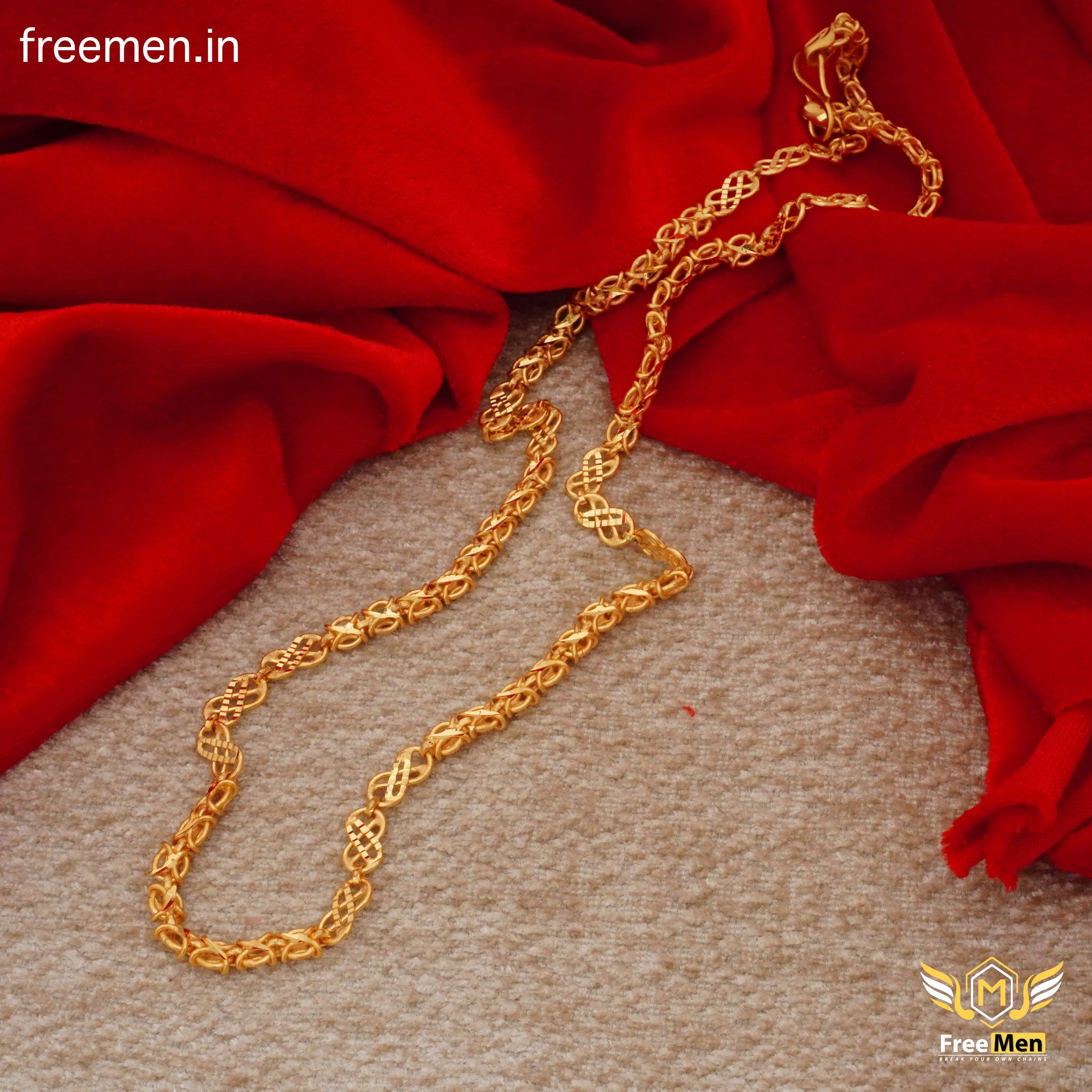 Freemen C into C Infinity Gold plated Nawabi chain - FMG405